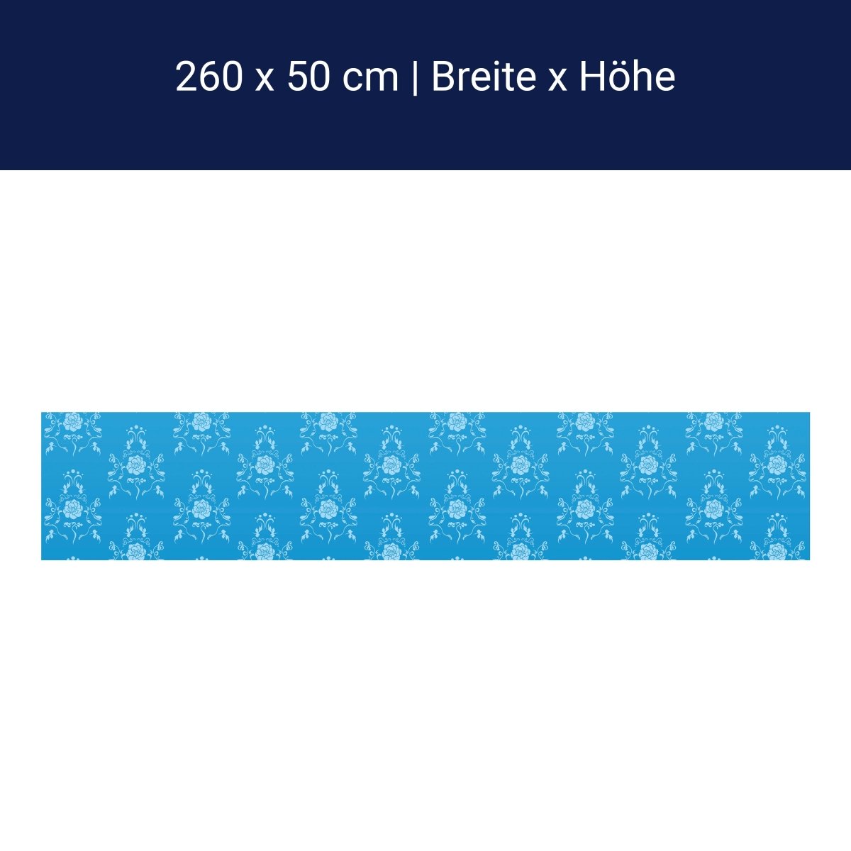 Küchenrückwand Barock Blau Muster M0116 Küchenrückwand Barock Blau Muster M0116