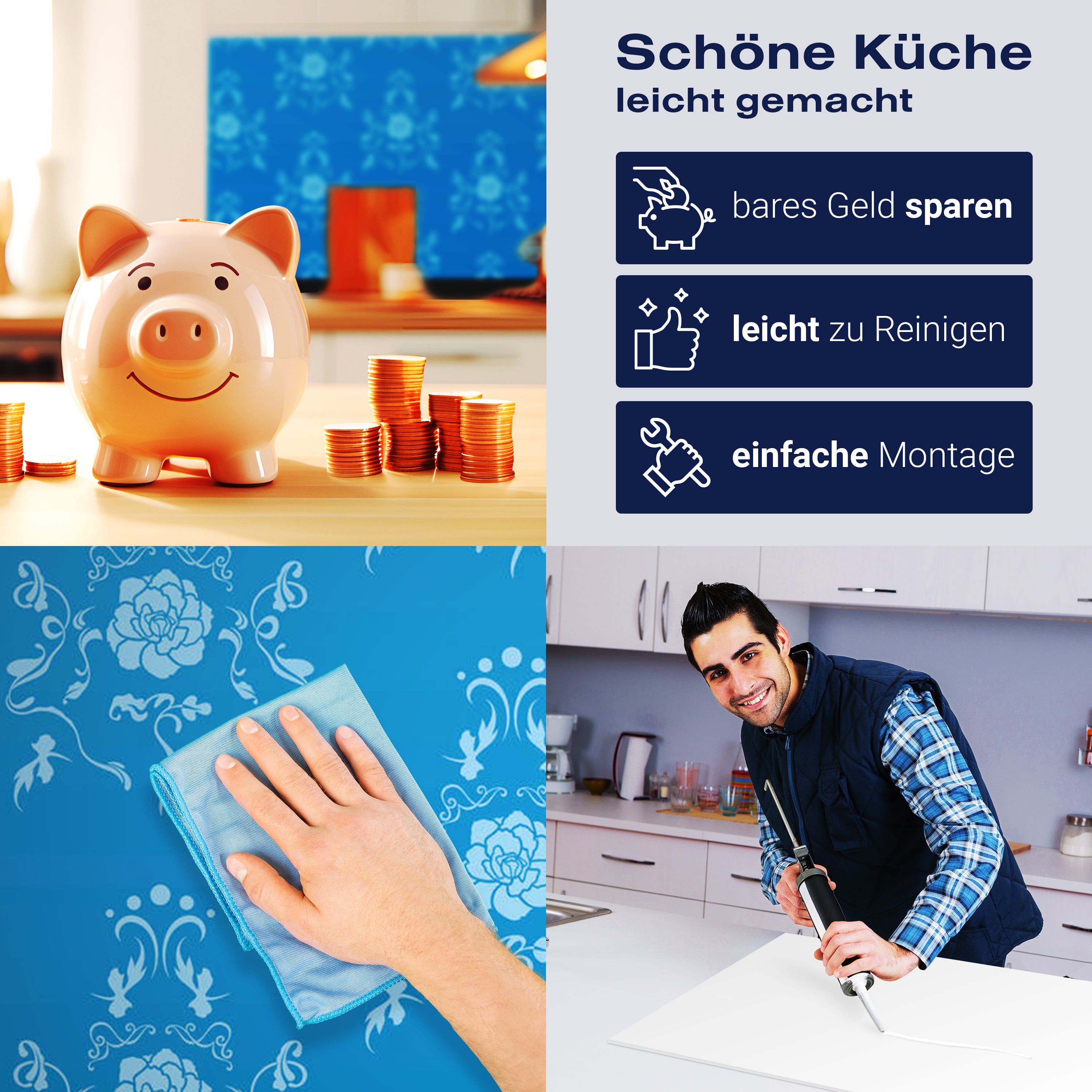 Küchenrückwand Barock Blau Muster M0116 entdecken - Bild 7 Küchenrückwand Barock Blau Muster M0116 entdecken - Bild 7