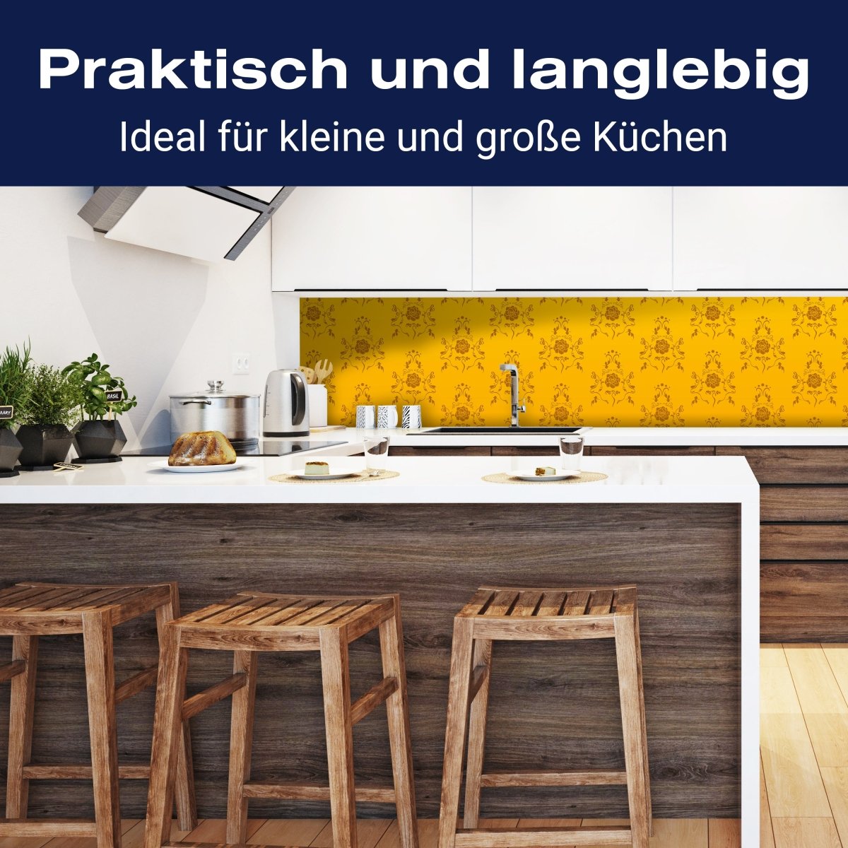 Küchenrückwand Barock Gelb Muster M0118 entdecken - Bild 3 Küchenrückwand Barock Gelb Muster M0118 entdecken - Bild 3