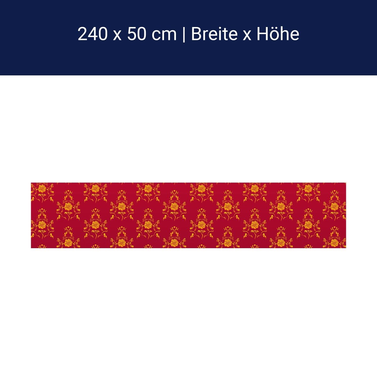 Küchenrückwand Barock Rot Muster M0119 Küchenrückwand Barock Rot Muster M0119