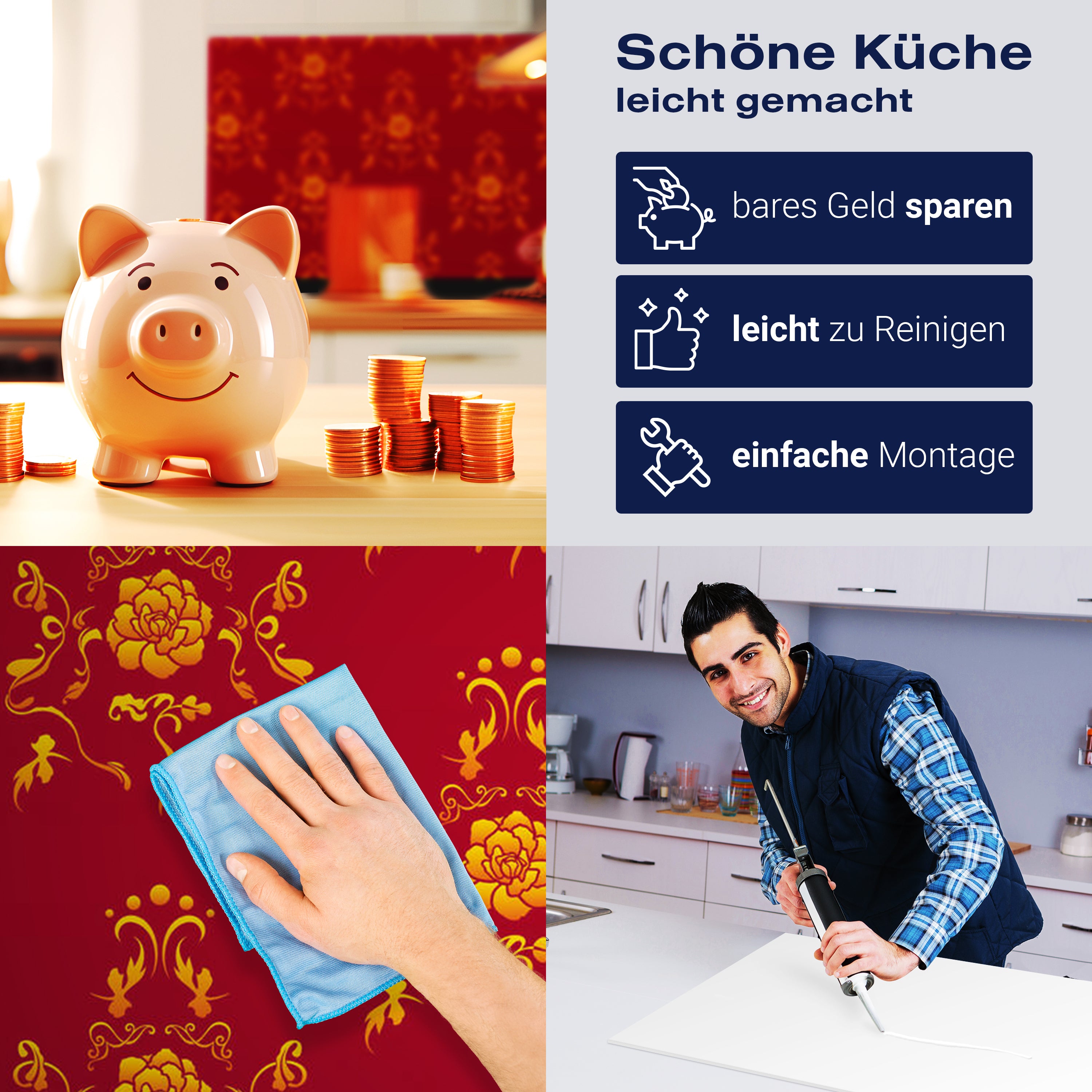 Küchenrückwand Barock Rot Muster M0119 entdecken - Bild 7 Küchenrückwand Barock Rot Muster M0119 entdecken - Bild 7