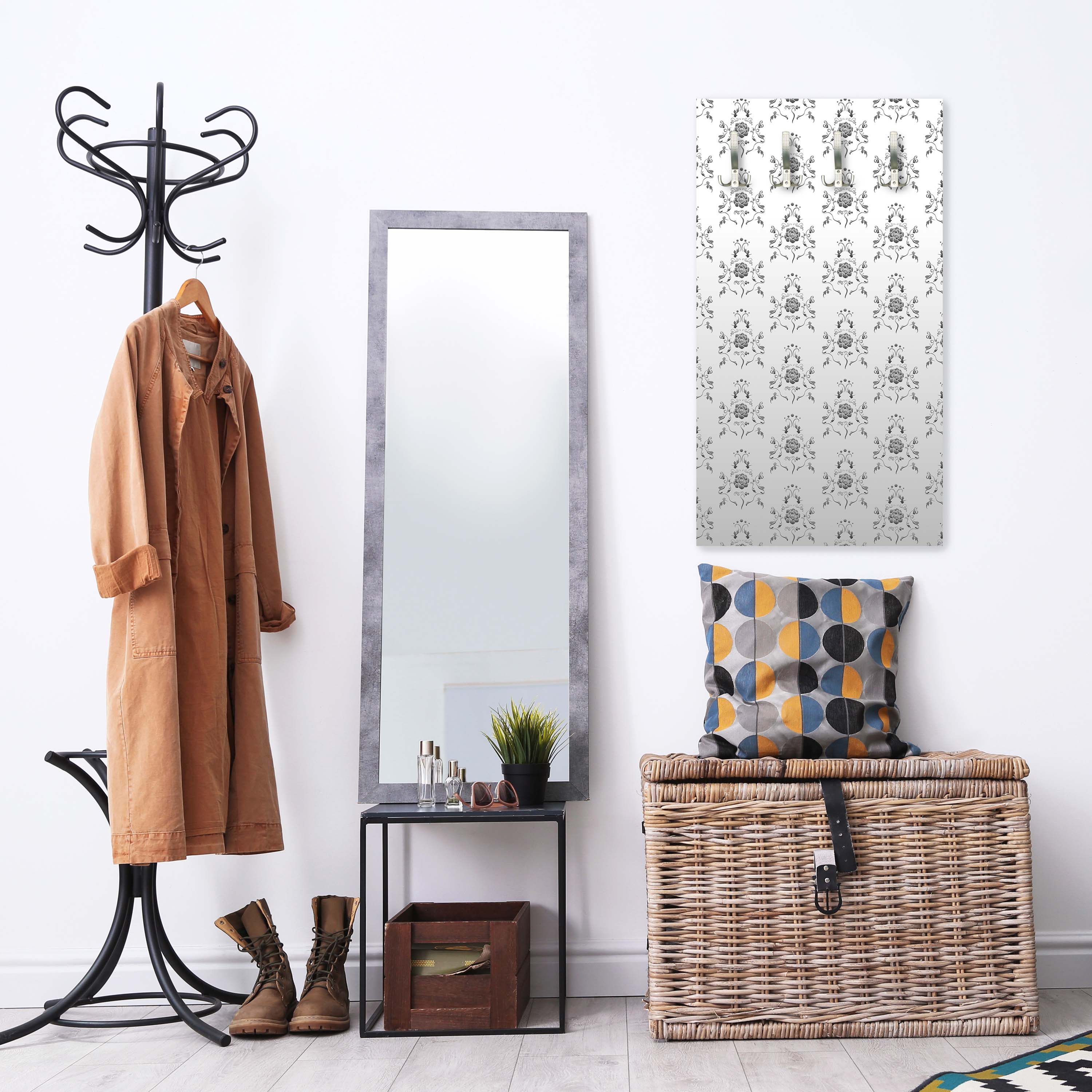 Garderobe Barock Weissgrau Muster M0121 entdecken - Bild 2 Garderobe Barock Weissgrau Muster M0121 entdecken - Bild 2