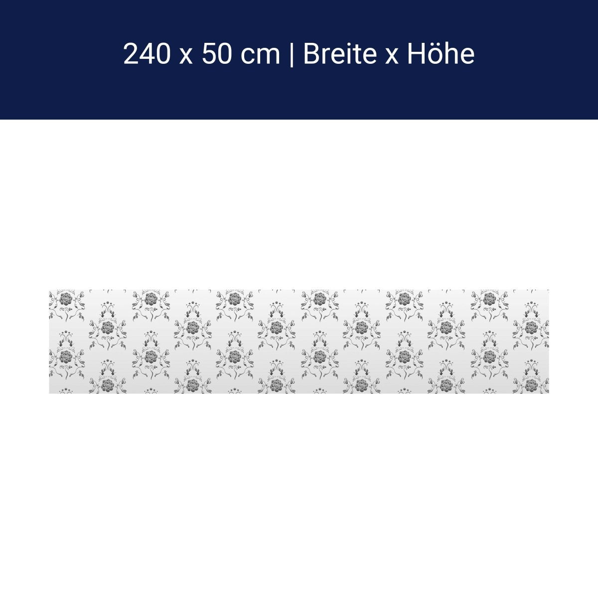Küchenrückwand Barock Weissgrau Muster M0121 Küchenrückwand Barock Weissgrau Muster M0121