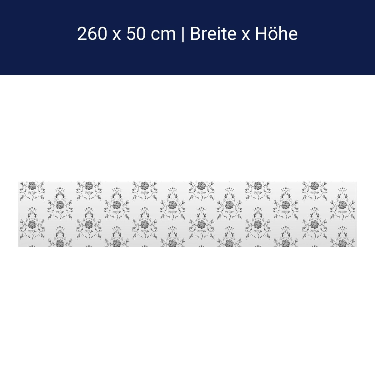 Küchenrückwand Barock Weissgrau Muster M0121 Küchenrückwand Barock Weissgrau Muster M0121