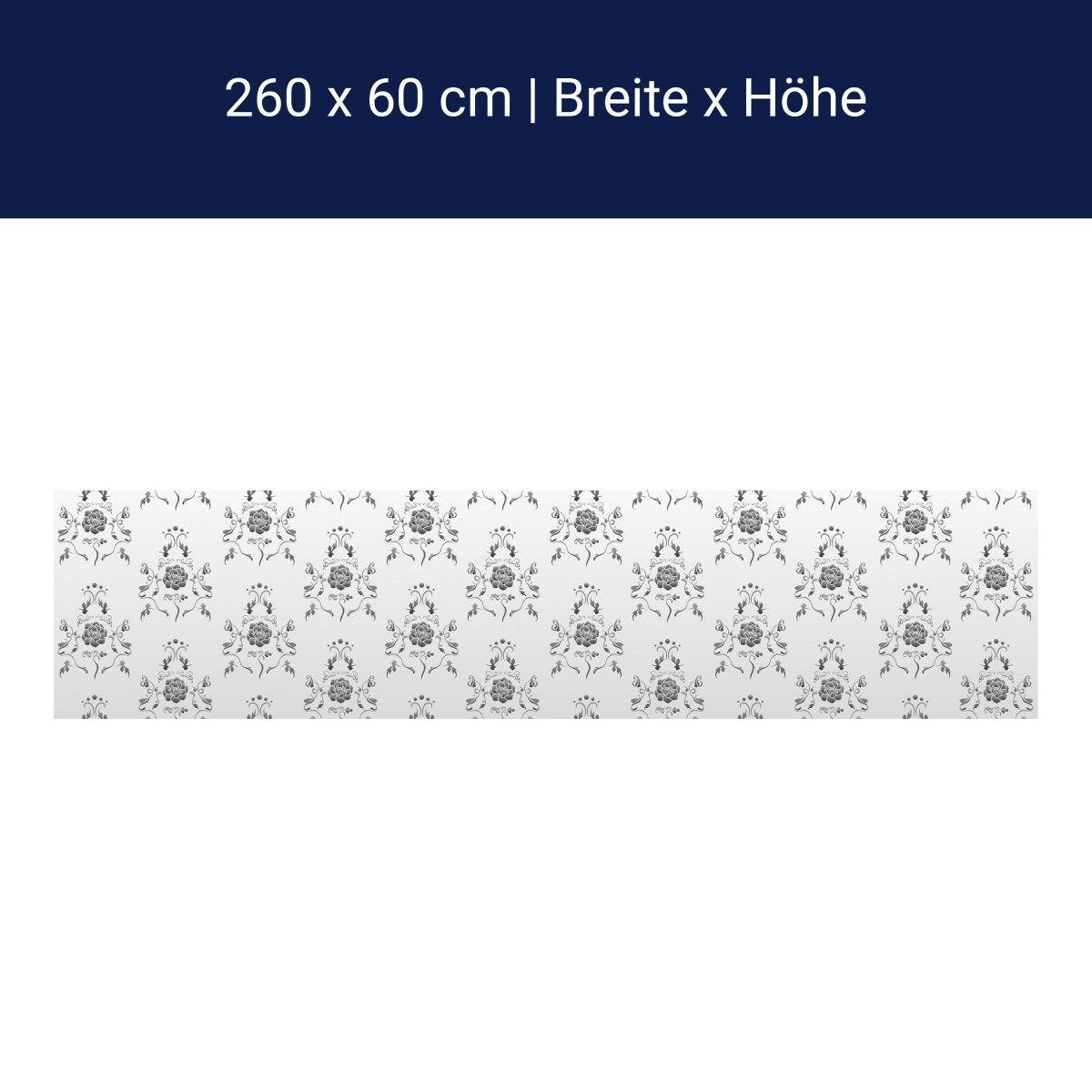 Küchenrückwand Barock Weissgrau Muster M0121 Küchenrückwand Barock Weissgrau Muster M0121
