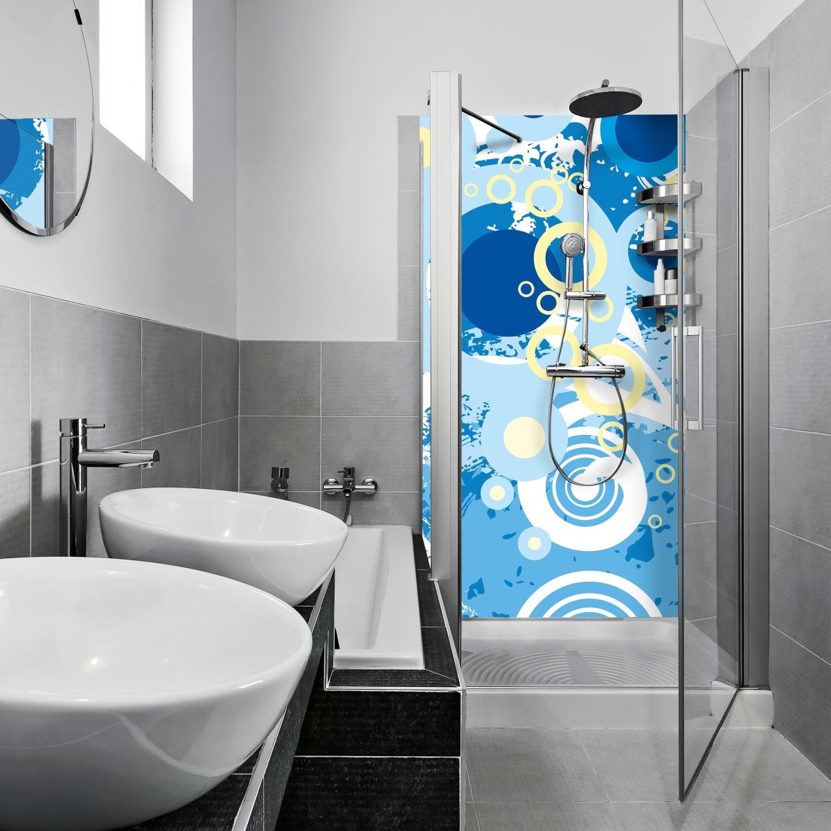 Duschwand Irene Blüten M0126 entdecken - Bild 1 Duschwand Irene Blüten M0126 entdecken - Bild 1