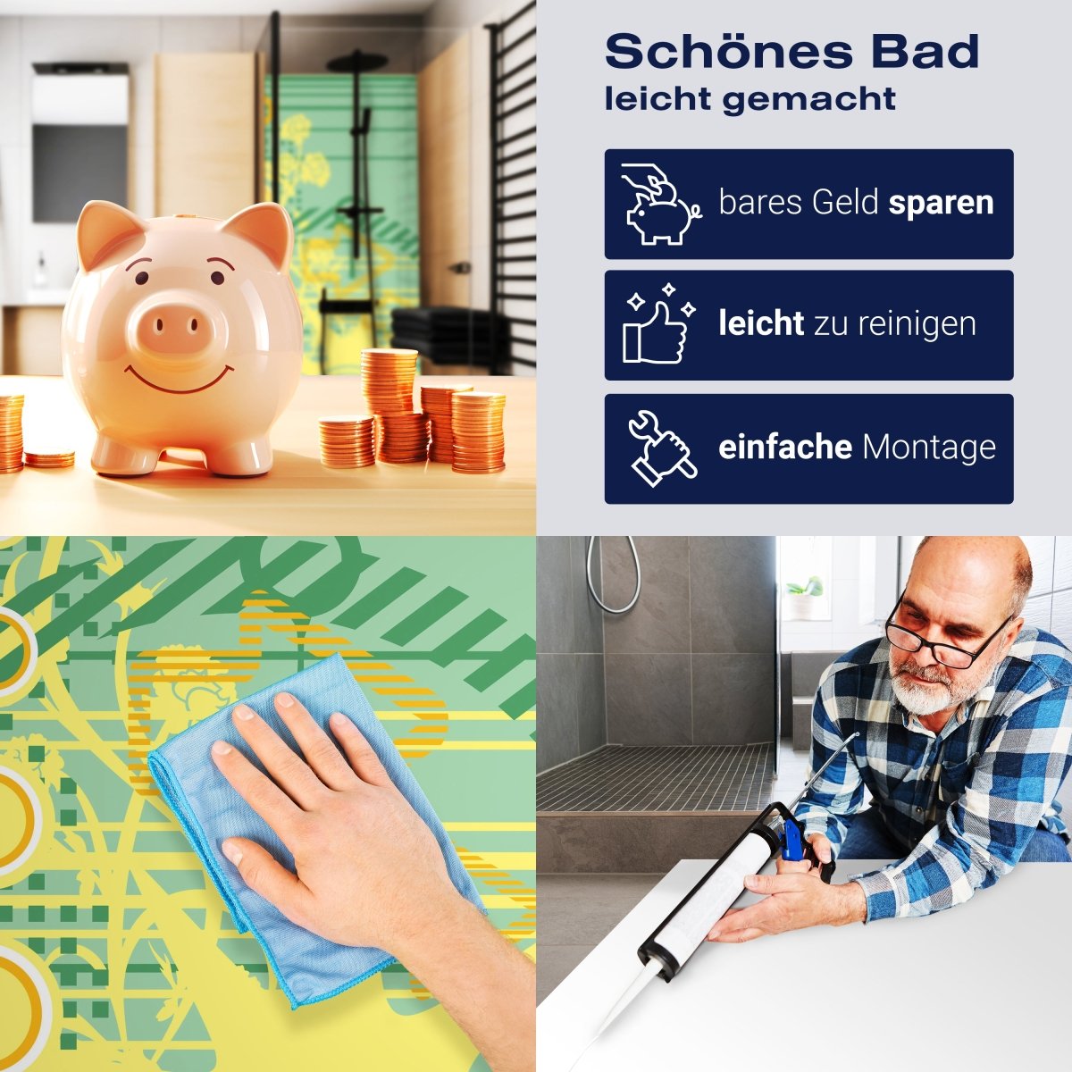 Duschwand Leah Blüten M0127 entdecken - Bild 7 Duschwand Leah Blüten M0127 entdecken - Bild 7