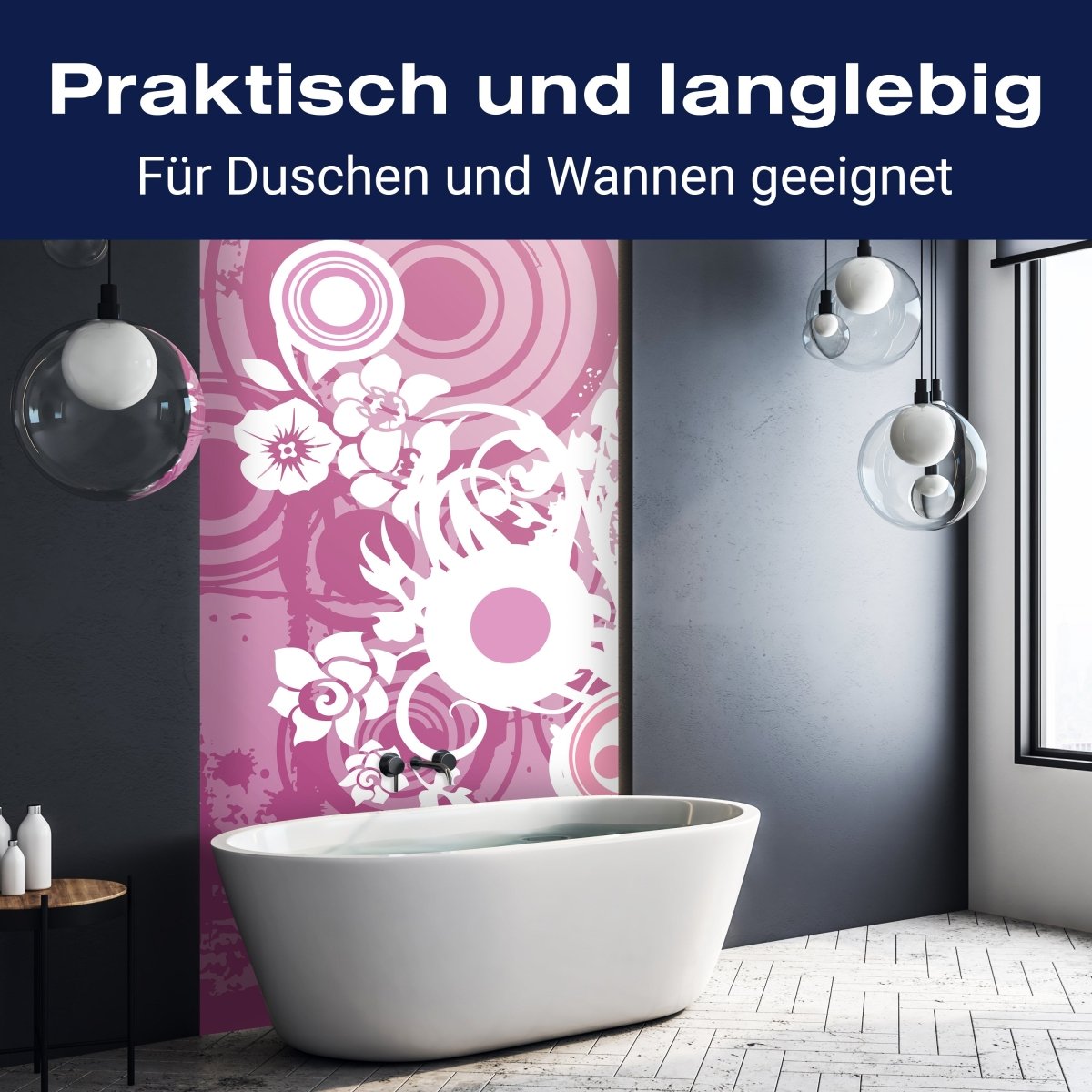 Duschwand Yvonne Blüten M0131 entdecken - Bild 3 Duschwand Yvonne Blüten M0131 entdecken - Bild 3