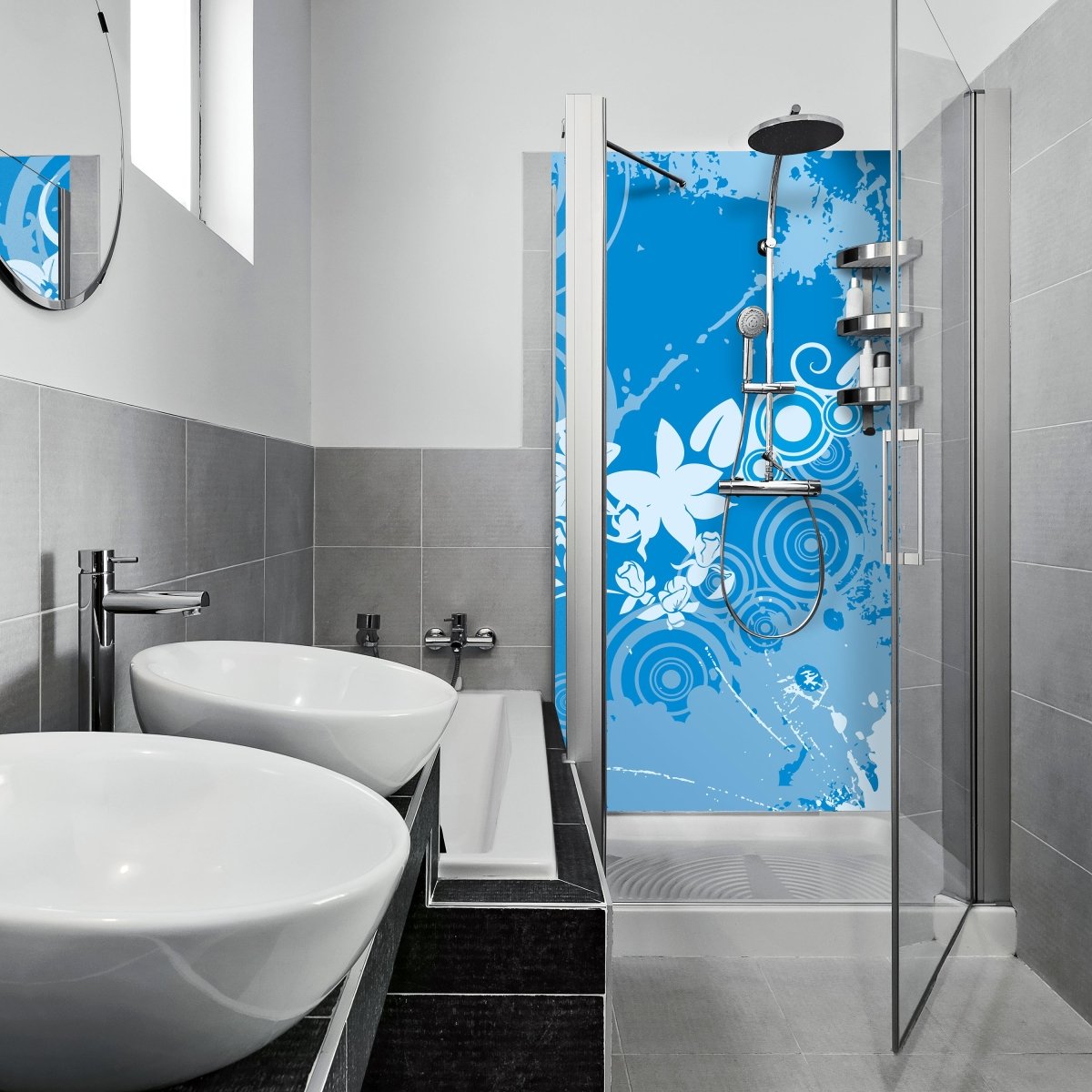 Duschwand Romy Floral M0133 entdecken - Bild 1 Duschwand Romy Floral M0133 entdecken - Bild 1