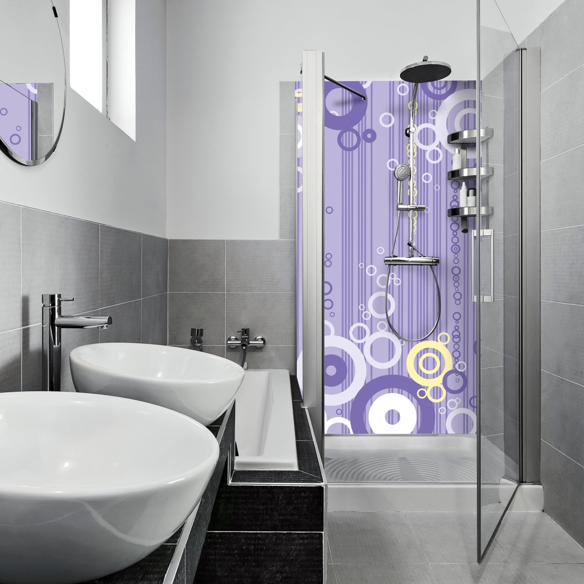 Duschwand Violetta Muster M0147 entdecken - Bild 1 Duschwand Violetta Muster M0147 entdecken - Bild 1