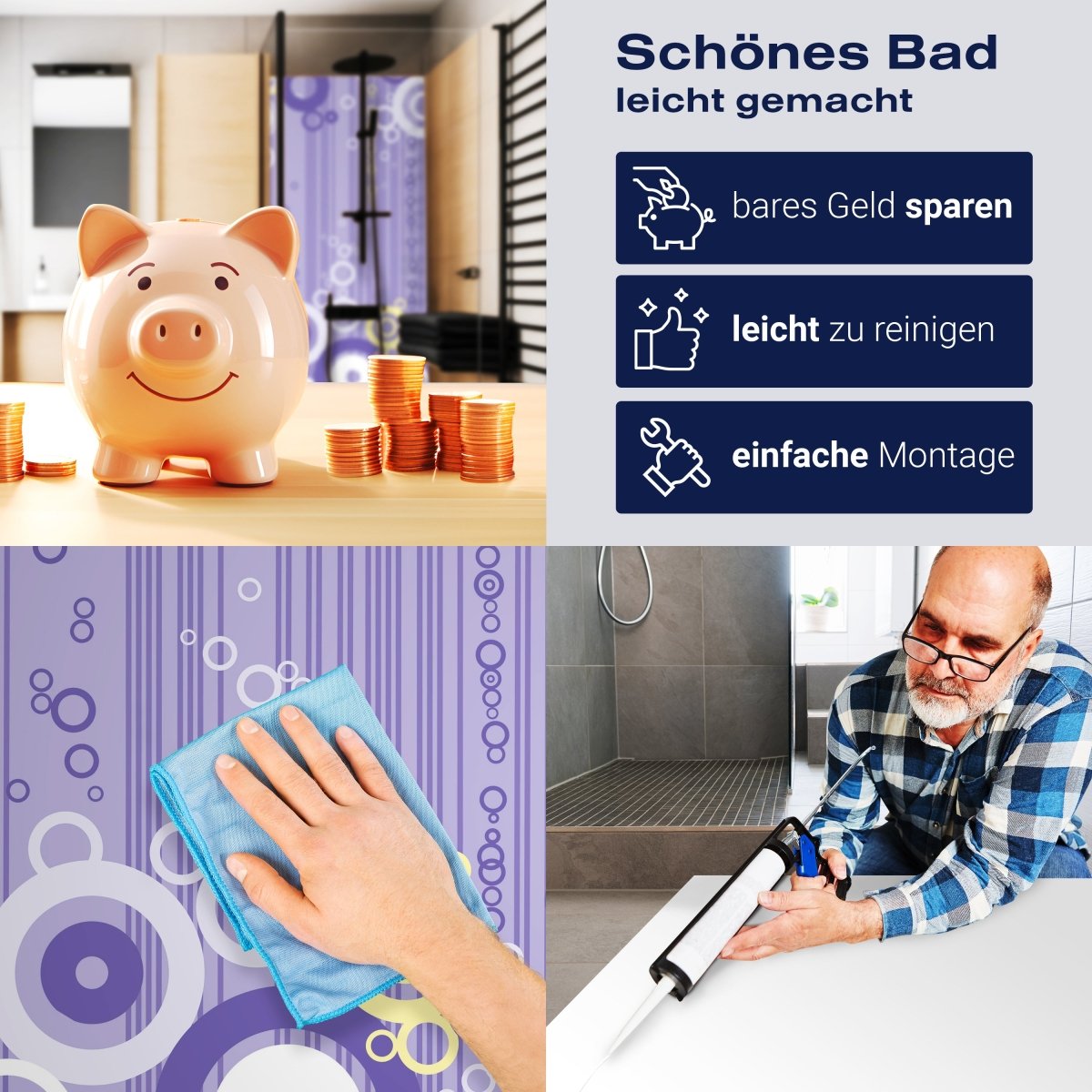 Duschwand Violetta Muster M0147 entdecken - Bild 7 Duschwand Violetta Muster M0147 entdecken - Bild 7