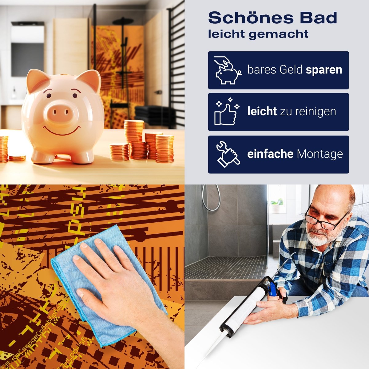 Duschwand Alex Muster M0152 entdecken - Bild 7 Duschwand Alex Muster M0152 entdecken - Bild 7