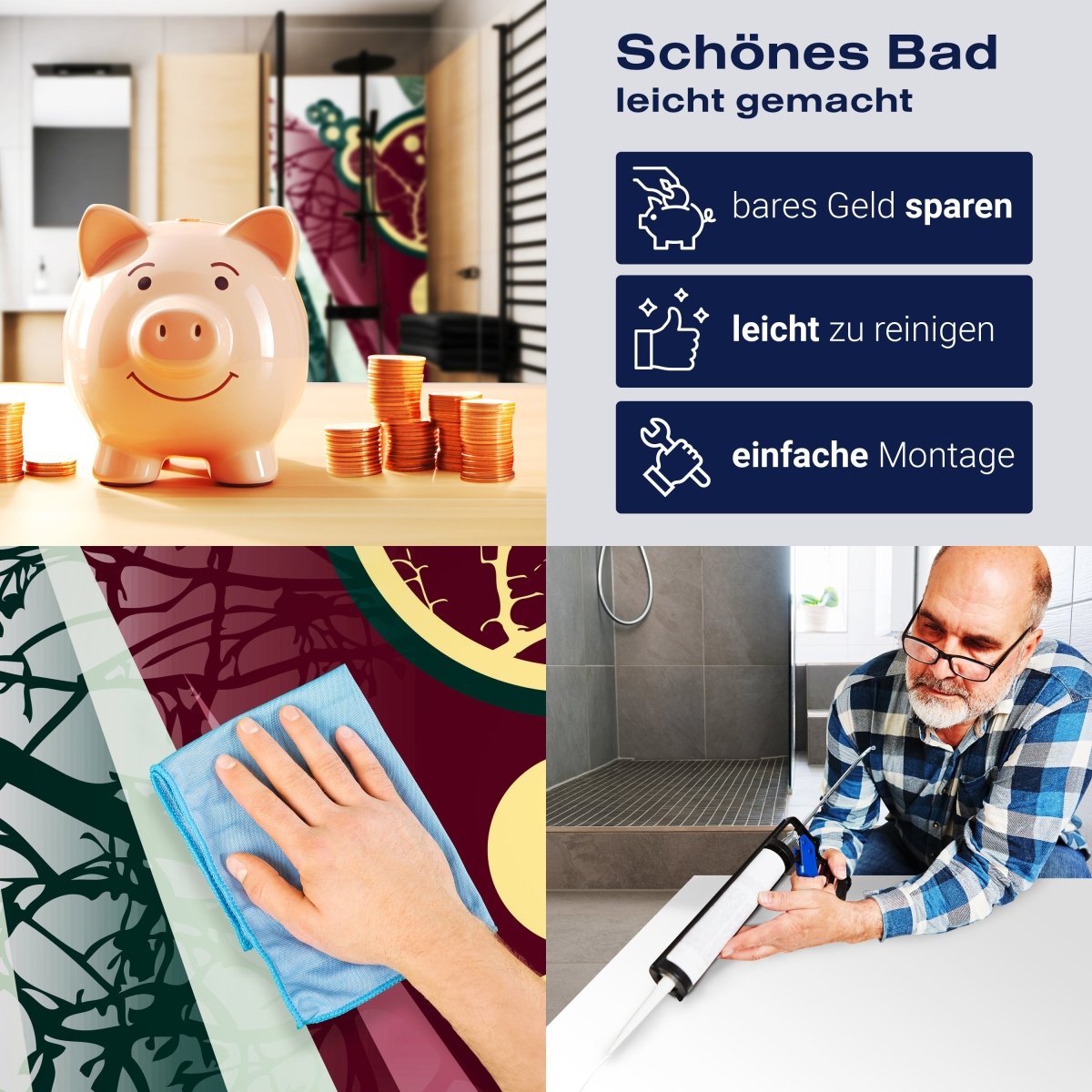 Duschwand Sam Natur M0160 entdecken - Bild 7 Duschwand Sam Natur M0160 entdecken - Bild 7