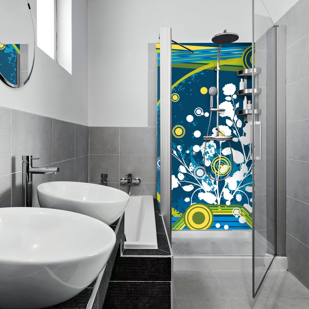 Duschwand Tatjana Floral M0168 entdecken - Bild 1 Duschwand Tatjana Floral M0168 entdecken - Bild 1