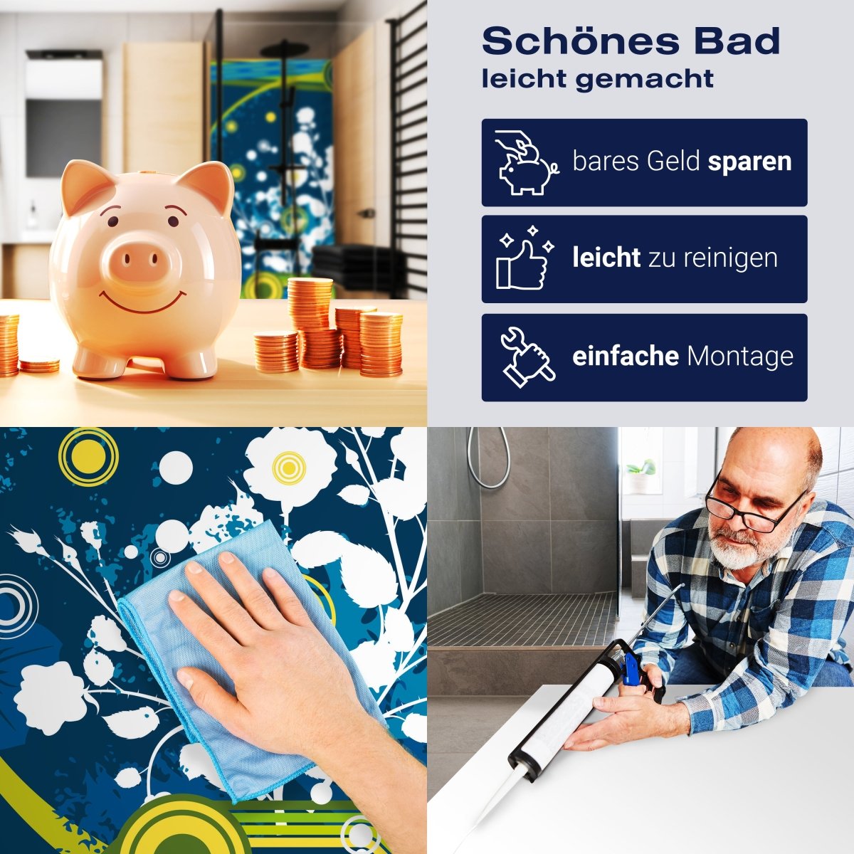 Duschwand Tatjana Floral M0168 entdecken - Bild 7 Duschwand Tatjana Floral M0168 entdecken - Bild 7