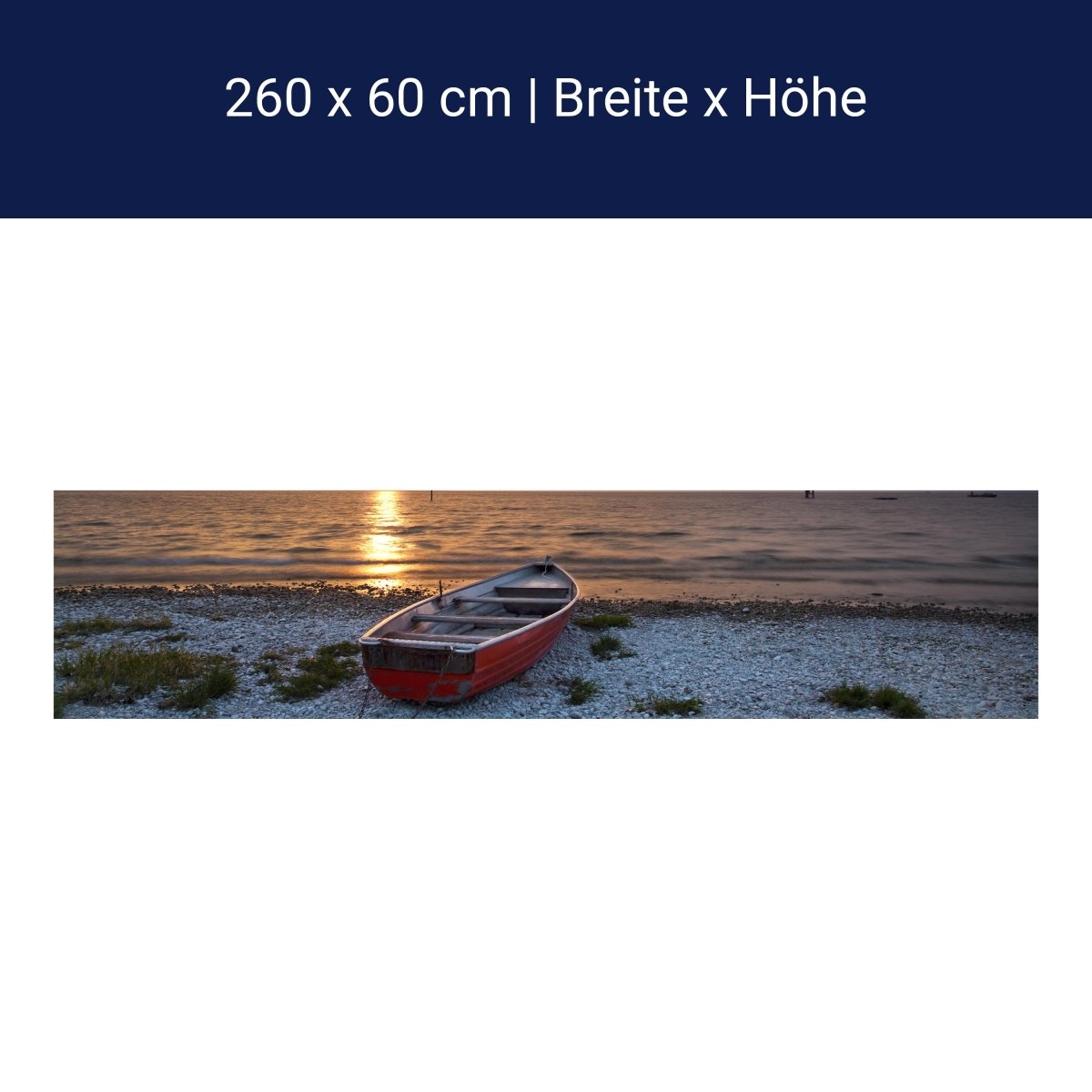 Küchenrückwand Meer mit Boot M0173 Küchenrückwand Meer mit Boot M0173