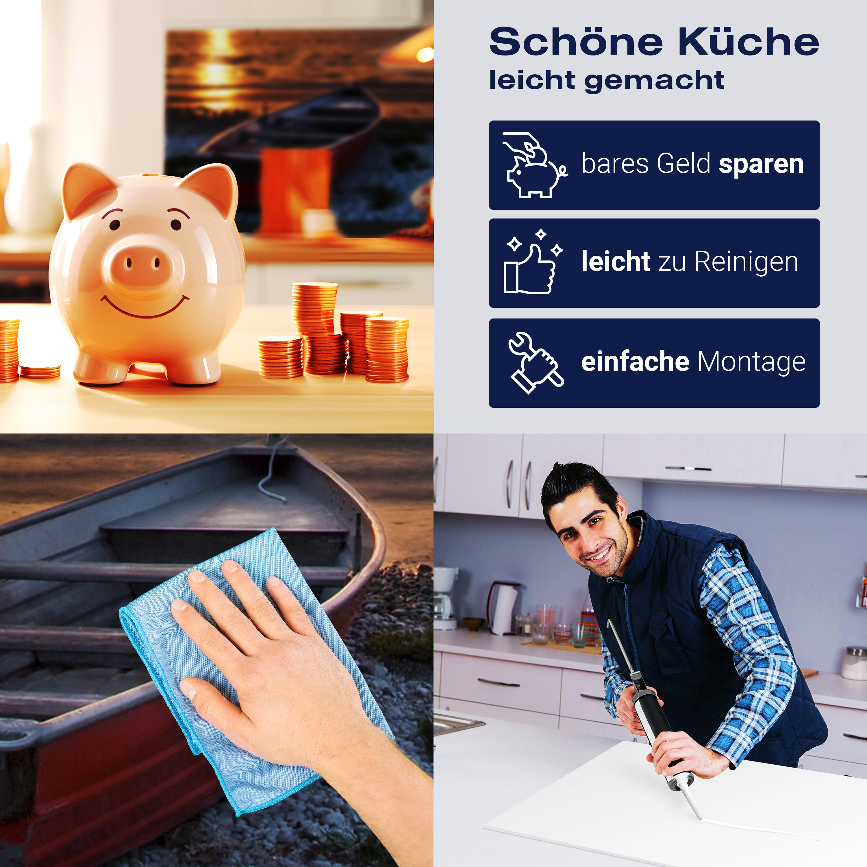 Küchenrückwand Meer mit Boot M0173 entdecken - Bild 7 Küchenrückwand Meer mit Boot M0173 entdecken - Bild 7