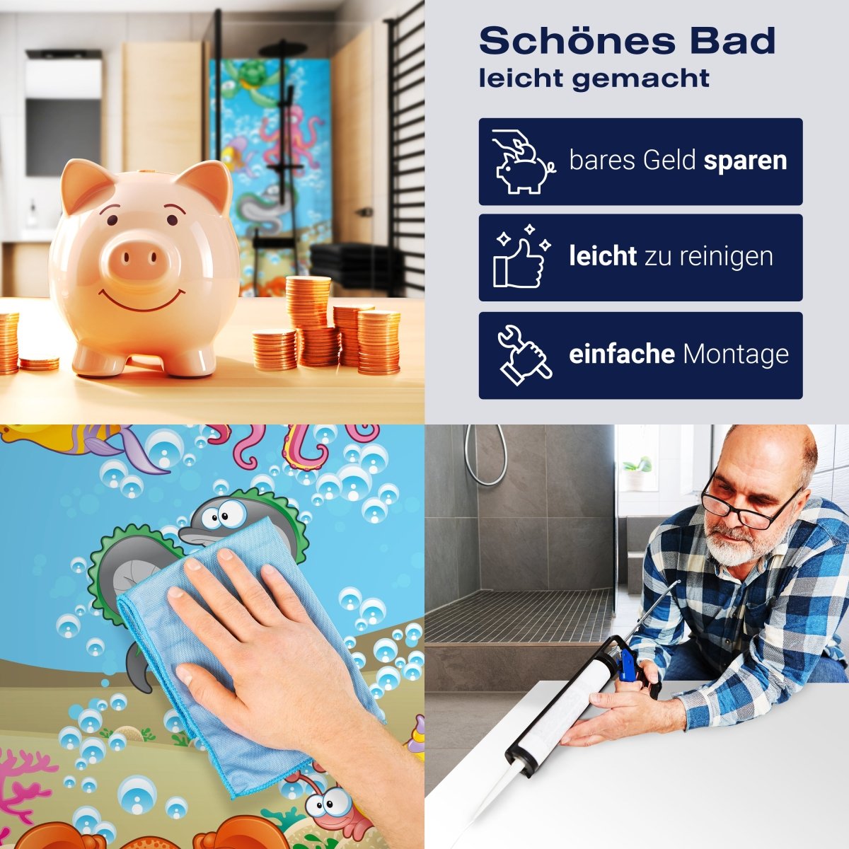 Duschwand Unterwassertiere Kinder M0176 entdecken - Bild 7 Duschwand Unterwassertiere Kinder M0176 entdecken - Bild 7