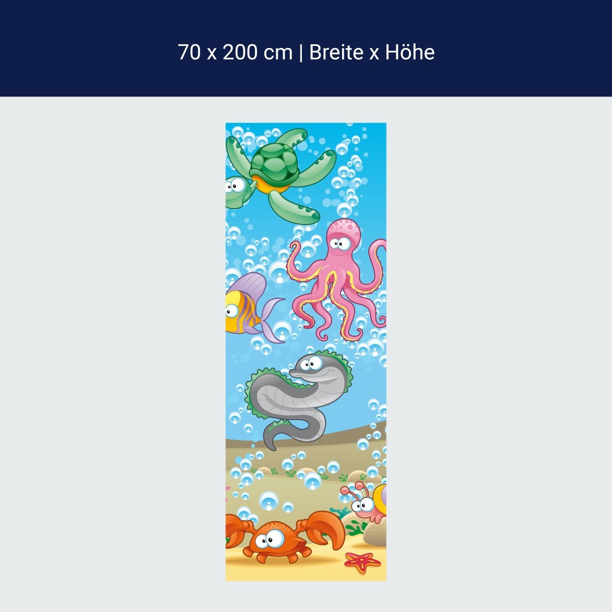 Duschwand Unterwassertiere Kinder M0176 Duschwand Unterwassertiere Kinder M0176