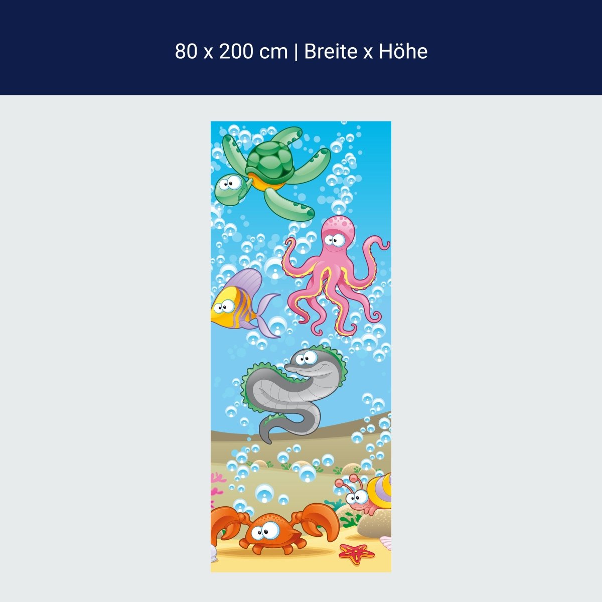Duschwand Unterwassertiere Kinder M0176 Duschwand Unterwassertiere Kinder M0176