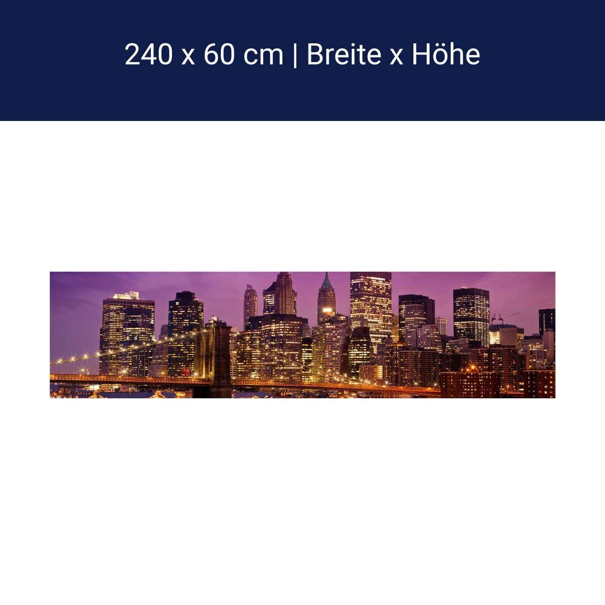 Küchenrückwand New York bei Nacht M0178 Küchenrückwand New York bei Nacht M0178