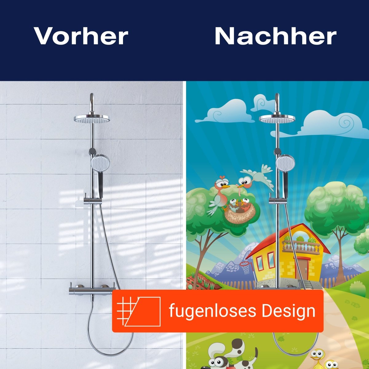 Duschwand lustige Haustiere Kinder M0179 entdecken - Bild 9 Duschwand lustige Haustiere Kinder M0179 entdecken - Bild 9