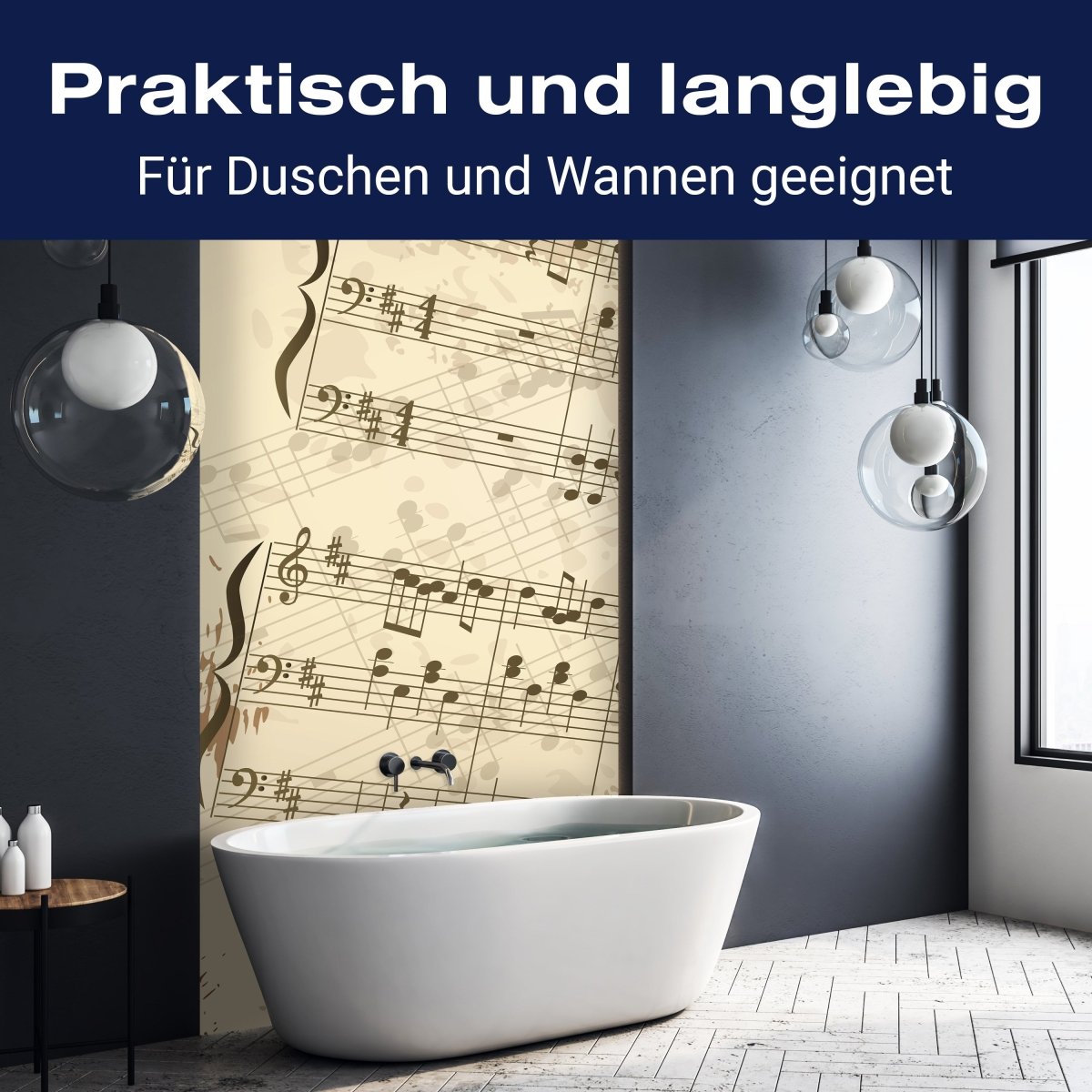 Duschwand Notenblatt Hobby M0180 entdecken - Bild 3 Duschwand Notenblatt Hobby M0180 entdecken - Bild 3