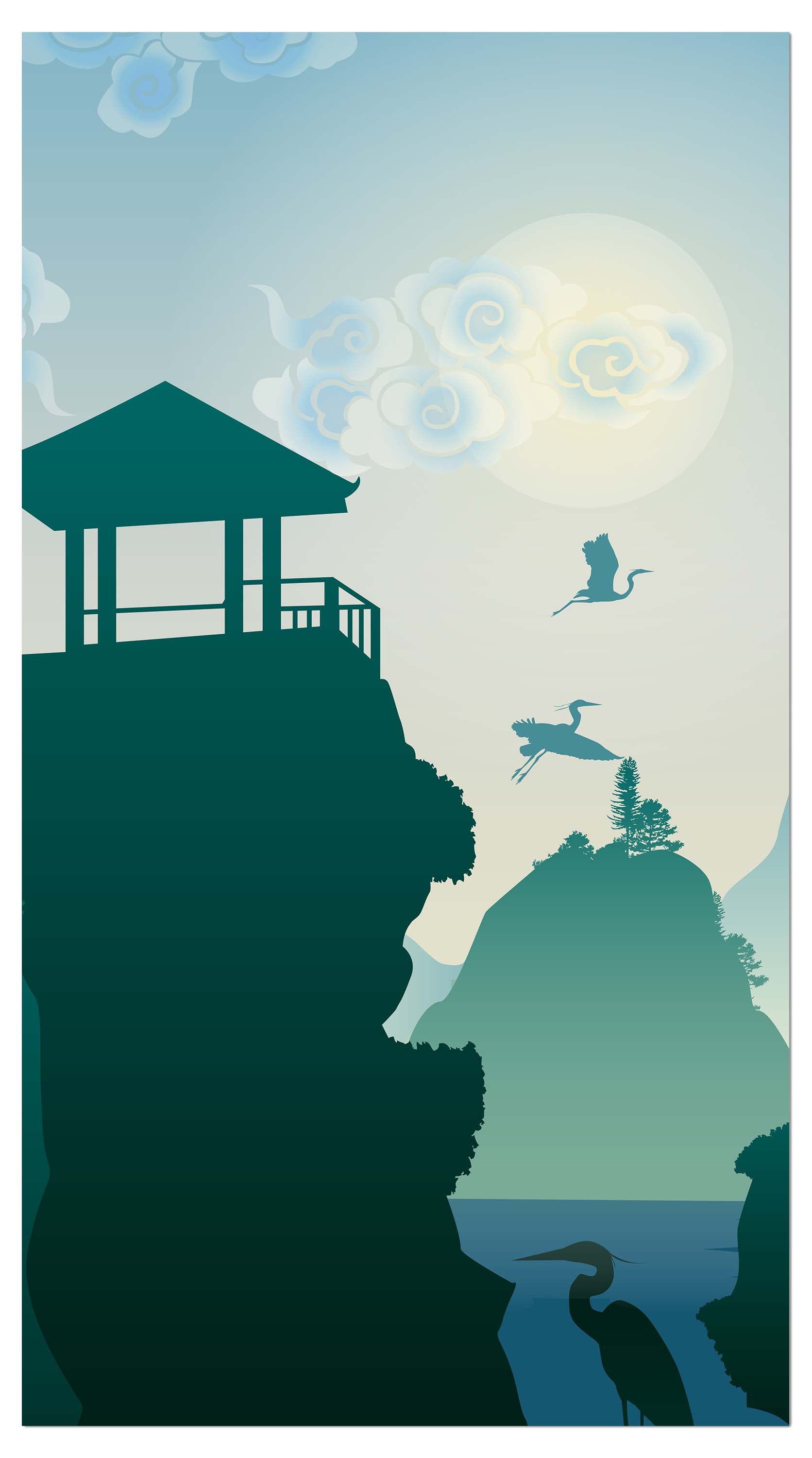 Garderobe chinesische Landschaft Natur M0181 entdecken - Bild 4 Garderobe chinesische Landschaft Natur M0181 entdecken - Bild 4