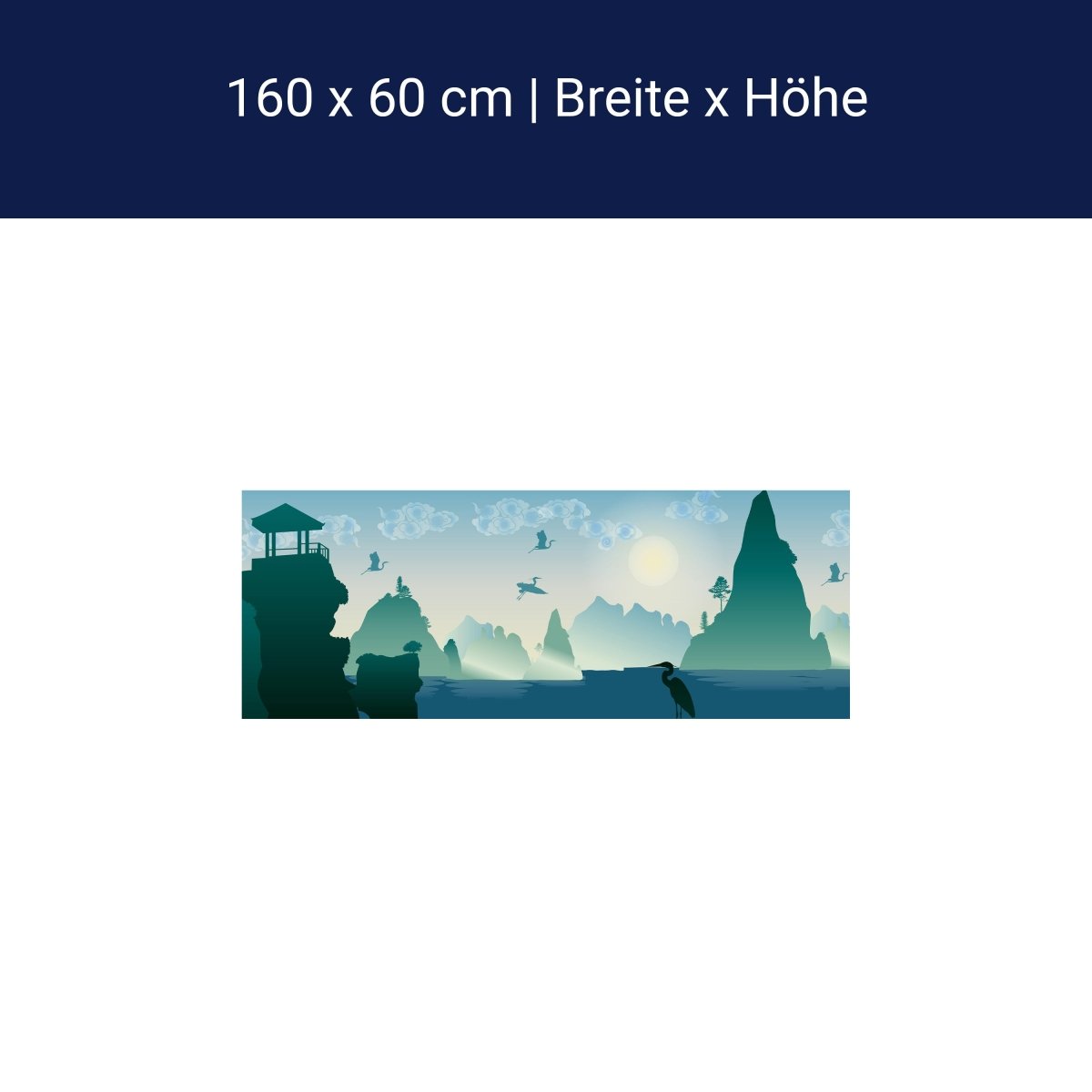 Küchenrückwand chinesische Landschaft Natur M0181 Küchenrückwand chinesische Landschaft Natur M0181