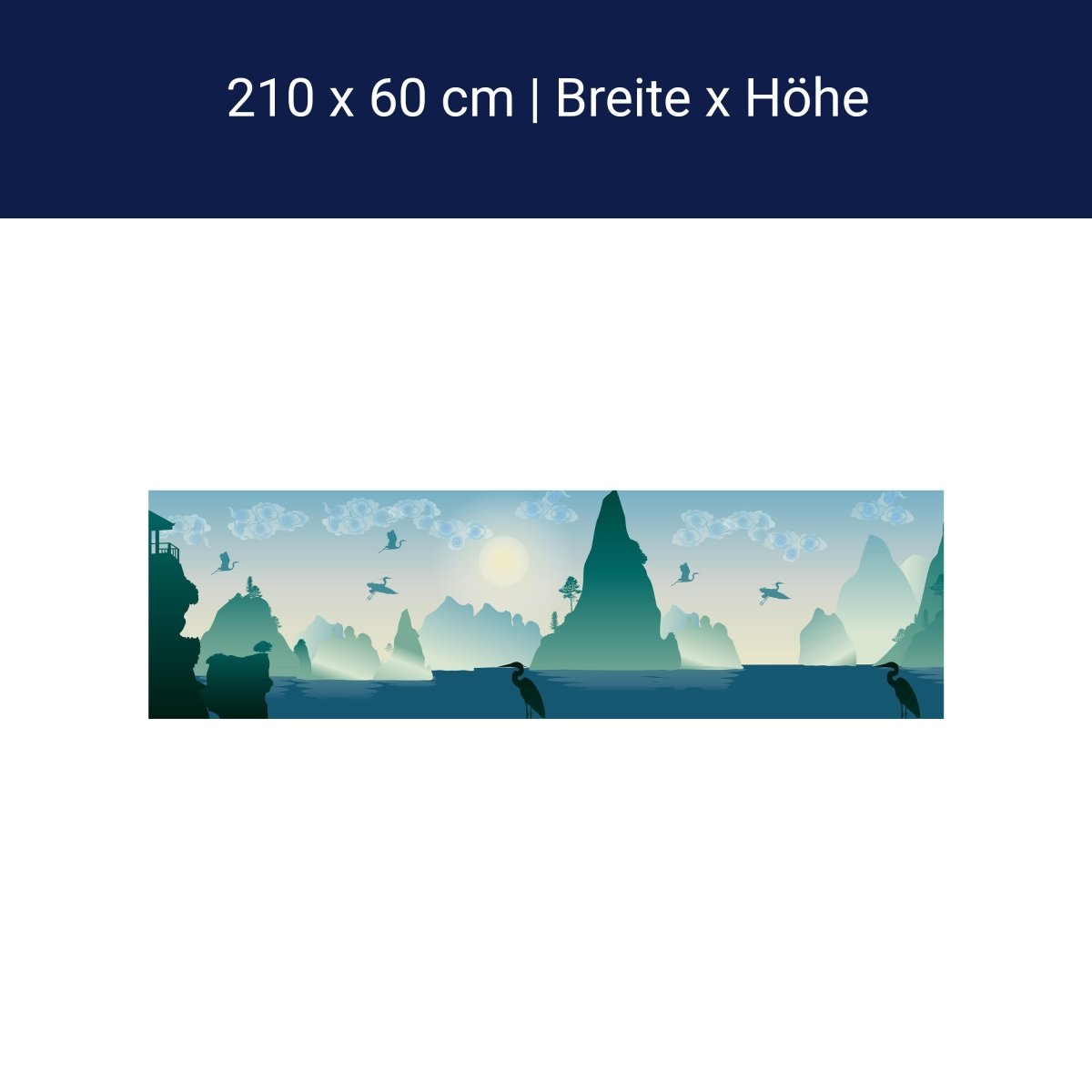 Küchenrückwand chinesische Landschaft Natur M0181 Küchenrückwand chinesische Landschaft Natur M0181