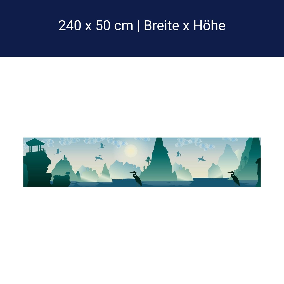 Küchenrückwand chinesische Landschaft Natur M0181 Küchenrückwand chinesische Landschaft Natur M0181