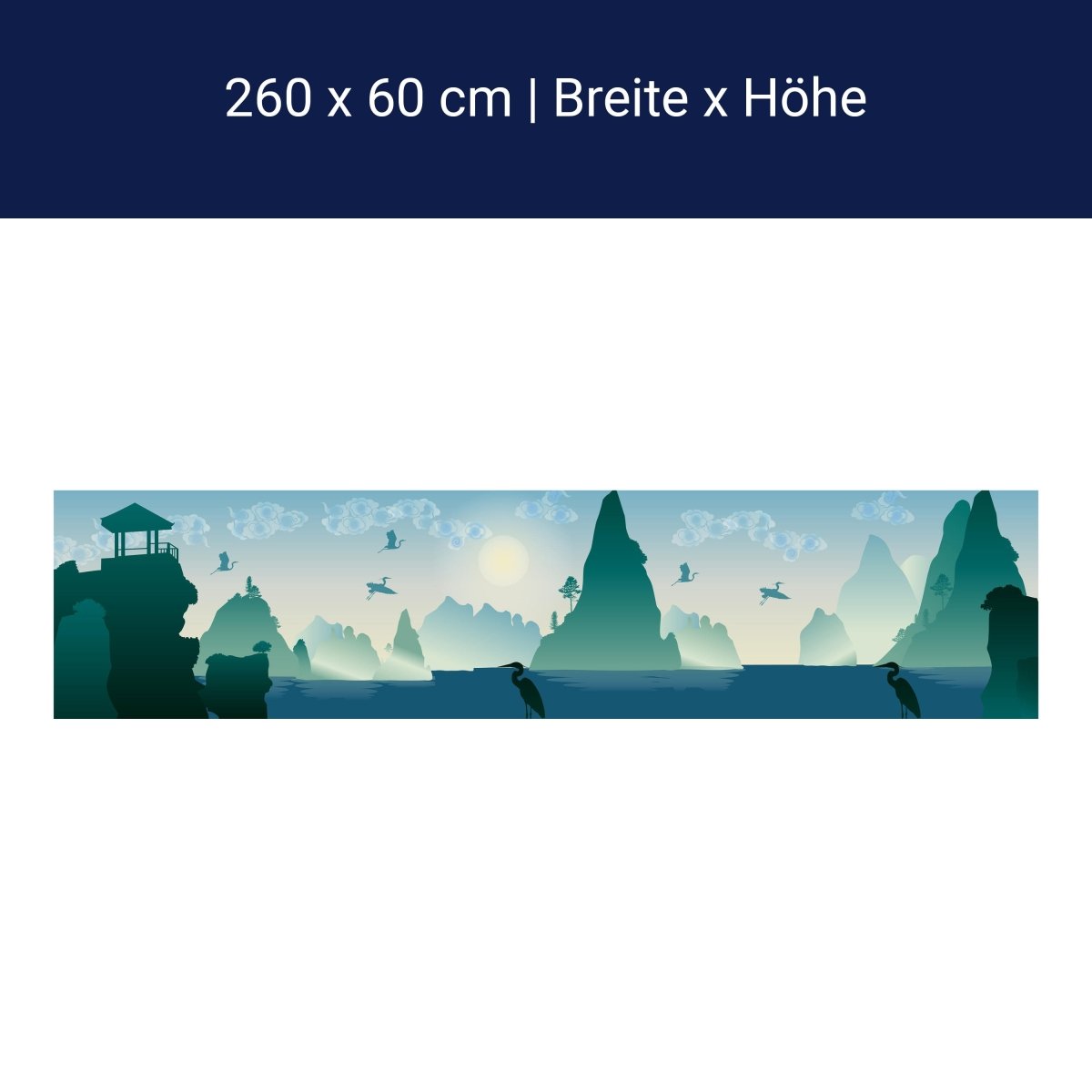 Küchenrückwand chinesische Landschaft Natur M0181 Küchenrückwand chinesische Landschaft Natur M0181