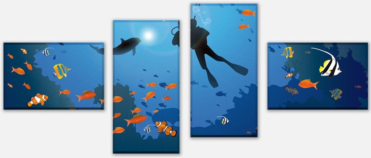 Leinwandbild Mehrteiler Riff Meer M0182 Leinwandbild Mehrteiler Riff Meer M0182