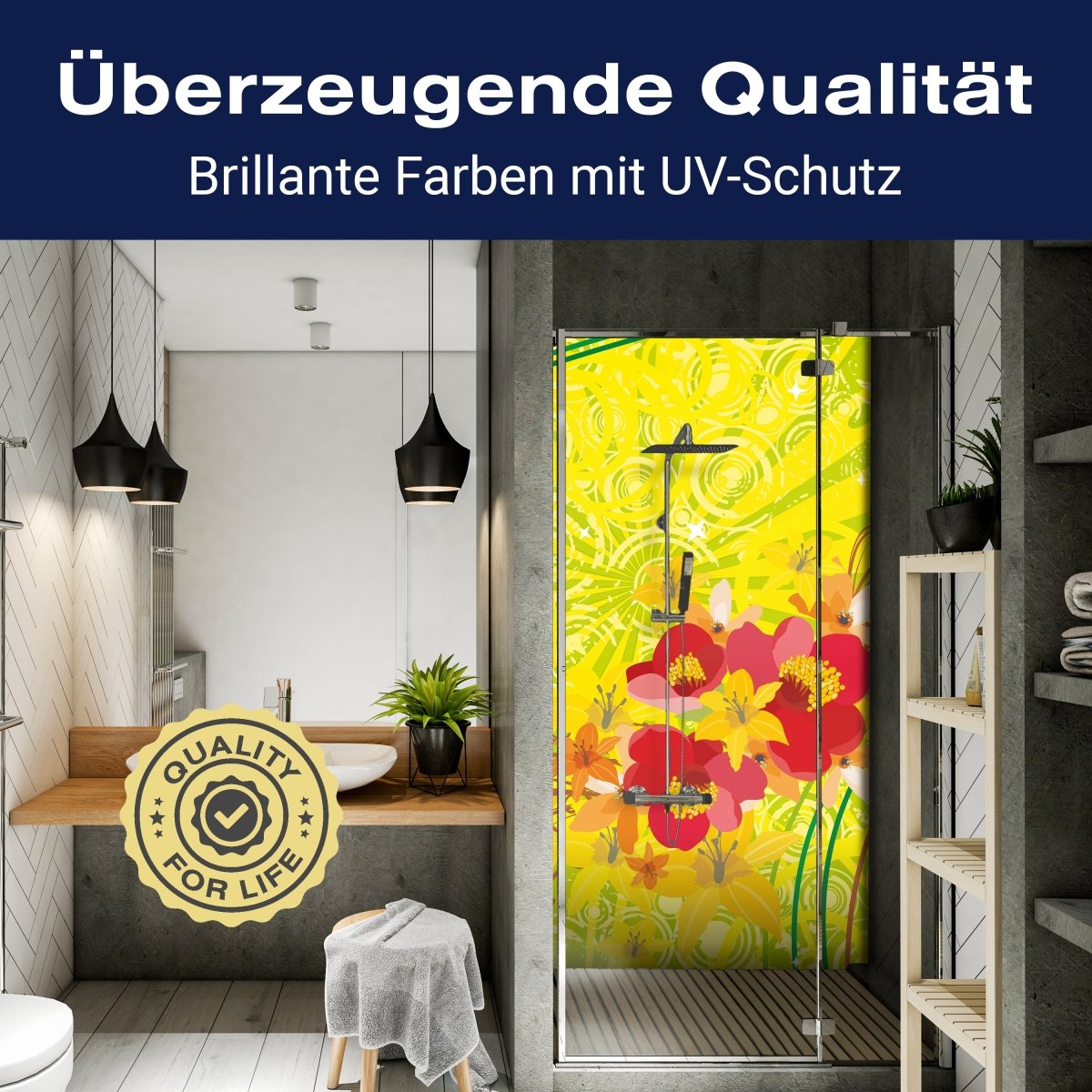 Duschwand Sara Floral M0184 entdecken - Bild 2 Duschwand Sara Floral M0184 entdecken - Bild 2