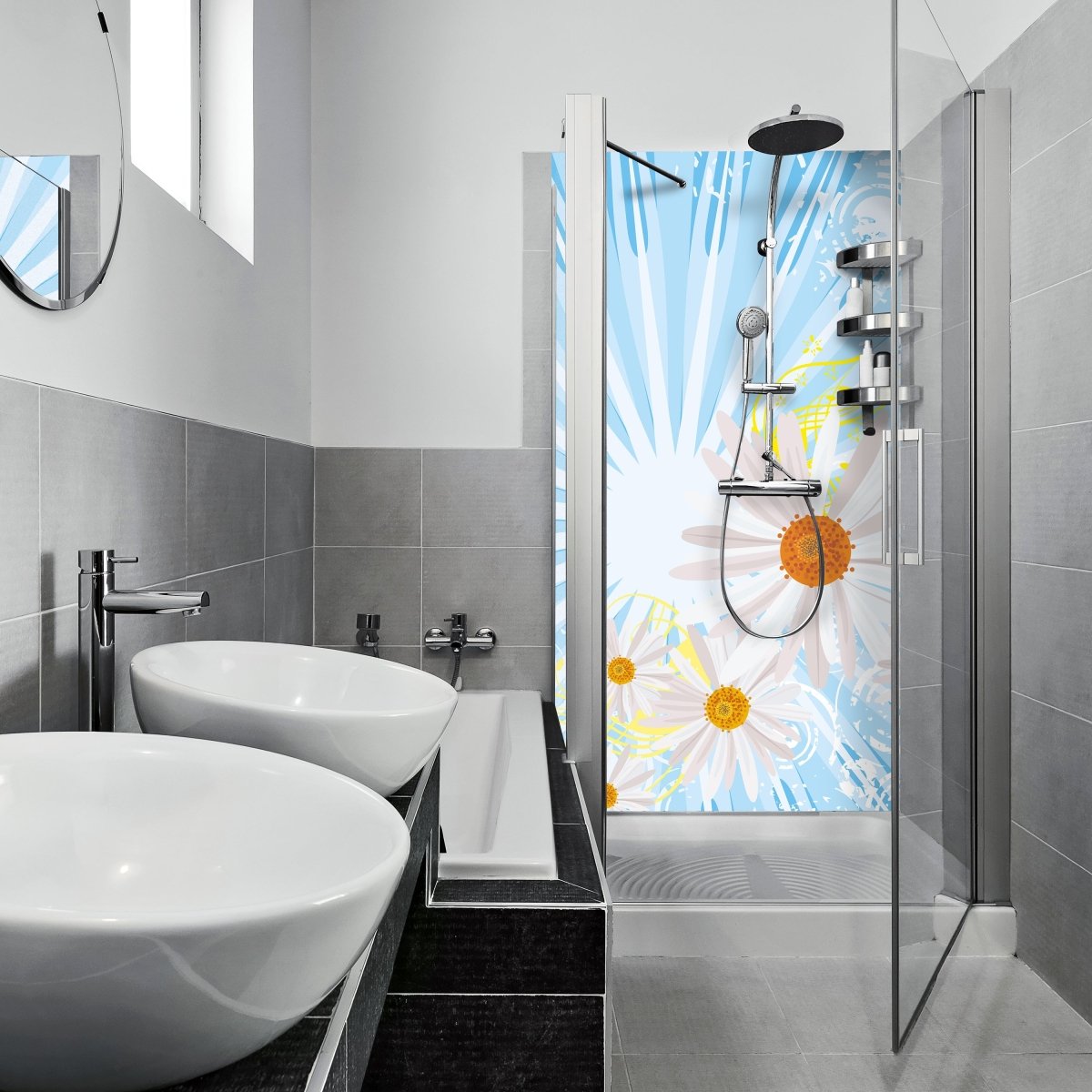 Duschwand Evelyn Floral M0186 entdecken - Bild 1 Duschwand Evelyn Floral M0186 entdecken - Bild 1
