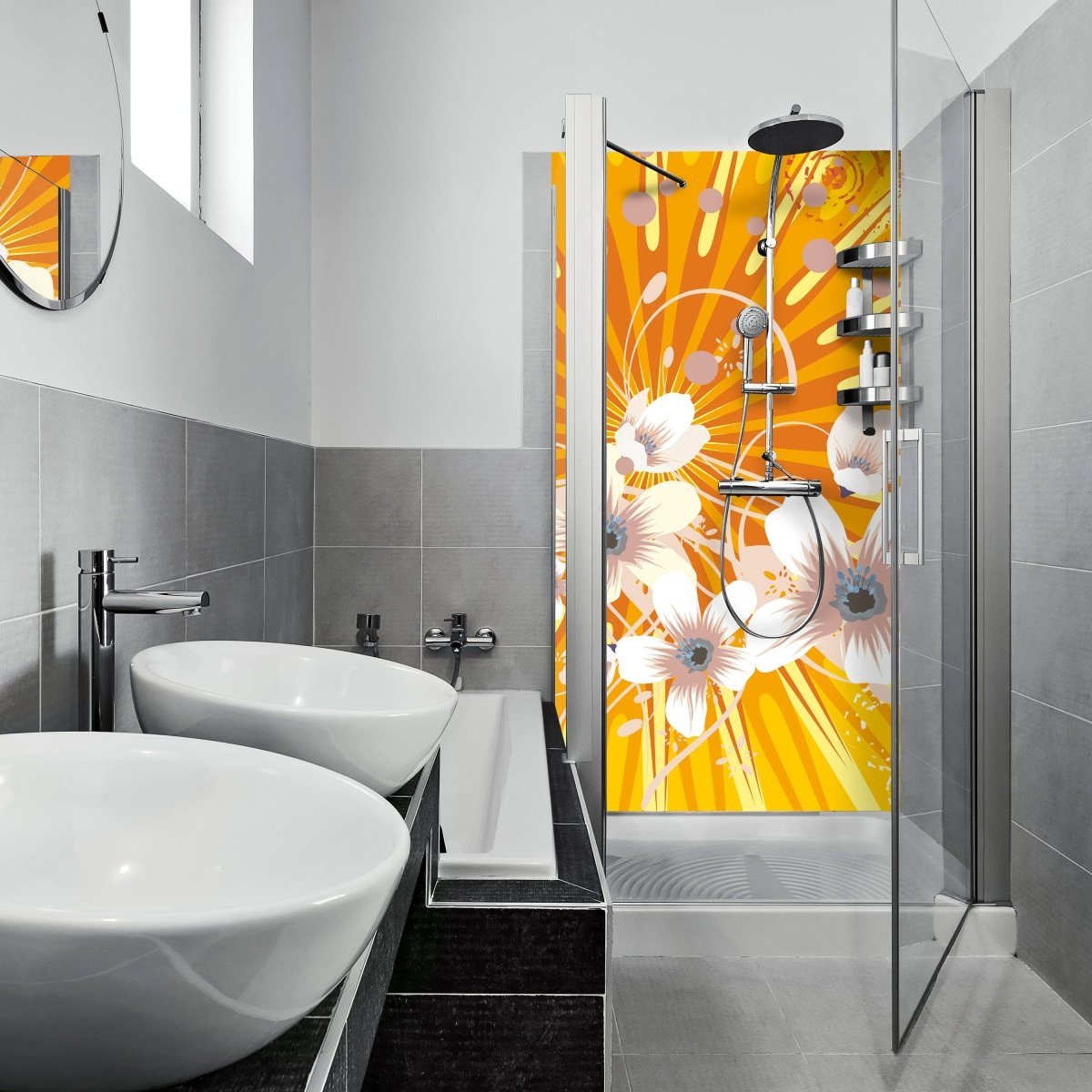 Duschwand Nicole Floral M0187 entdecken - Bild 1 Duschwand Nicole Floral M0187 entdecken - Bild 1