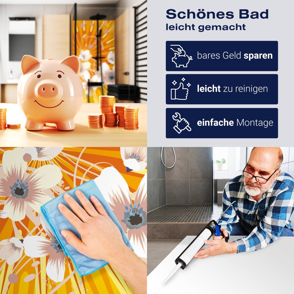 Duschwand Nicole Floral M0187 entdecken - Bild 7 Duschwand Nicole Floral M0187 entdecken - Bild 7