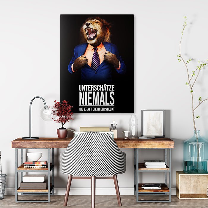 Leinwandbild Löwen, Hochformat M0190 kaufen - Bild 2 Leinwandbild Löwen, Hochformat M0190 kaufen - Bild 2