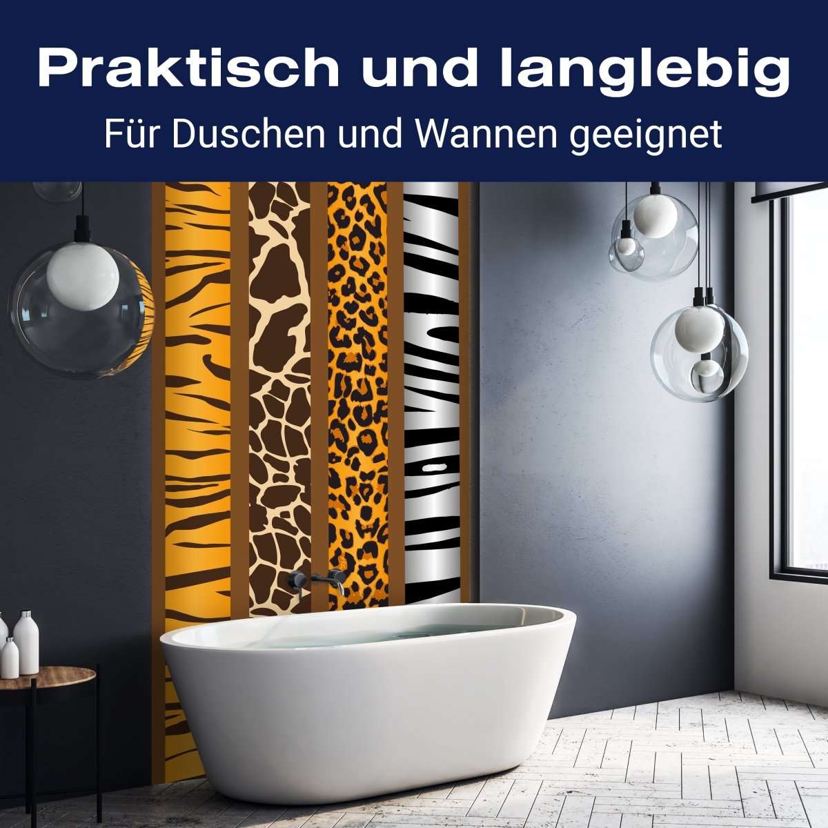 Duschwand Afrika Tiermuster M0198 entdecken - Bild 3 Duschwand Afrika Tiermuster M0198 entdecken - Bild 3