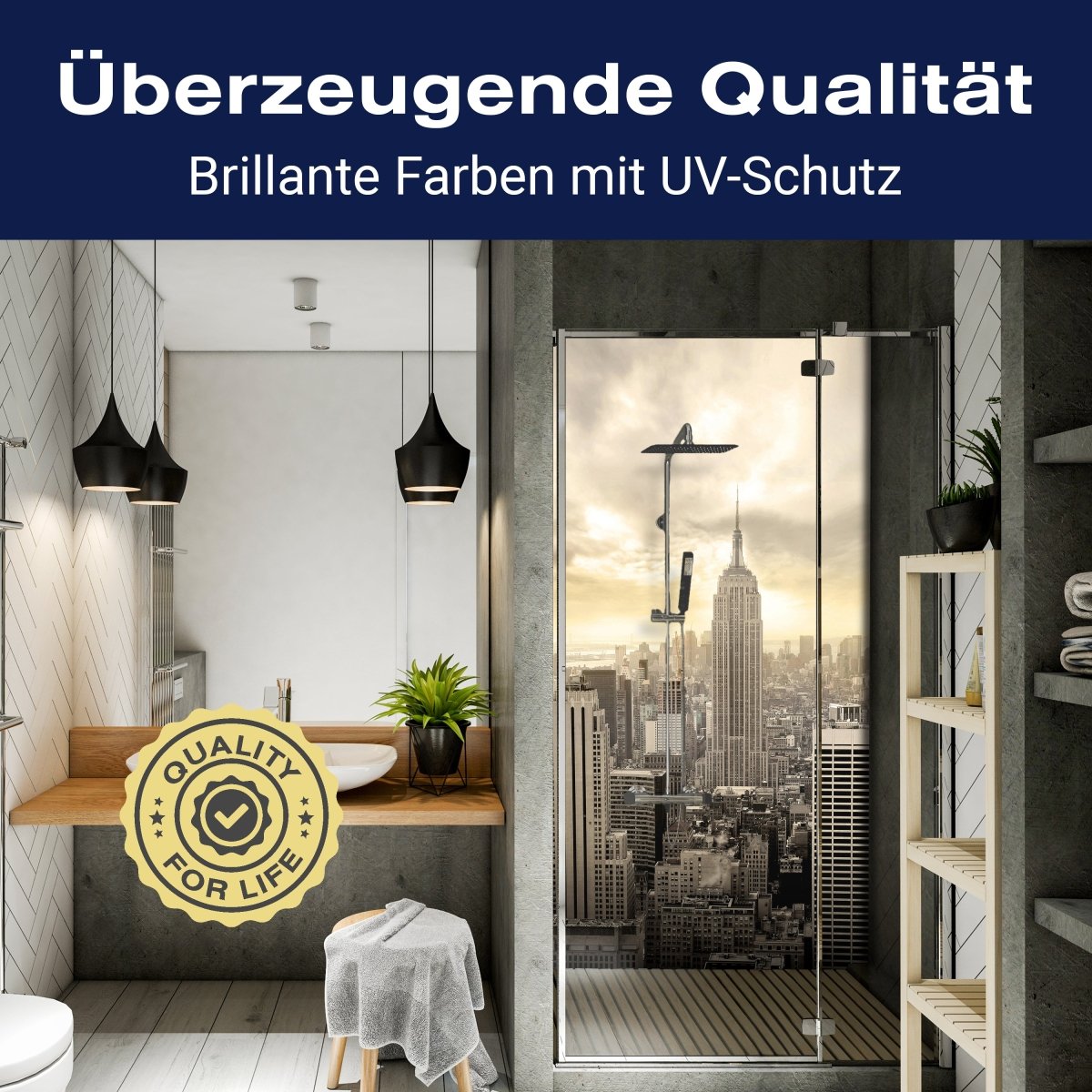 Duschwand New York Skyline View M0221 entdecken - Bild 2 Duschwand New York Skyline View M0221 entdecken - Bild 2