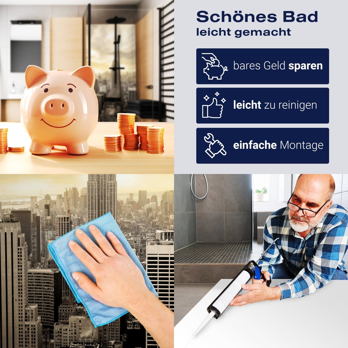 Duschwand New York Skyline View M0221 entdecken - Bild 7 Duschwand New York Skyline View M0221 entdecken - Bild 7