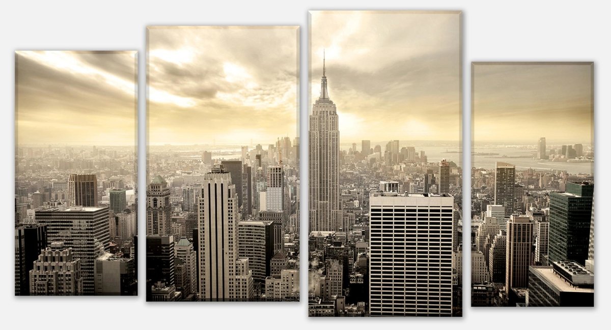 Leinwandbild Mehrteiler New York Skyline View M0221 Leinwandbild Mehrteiler New York Skyline View M0221