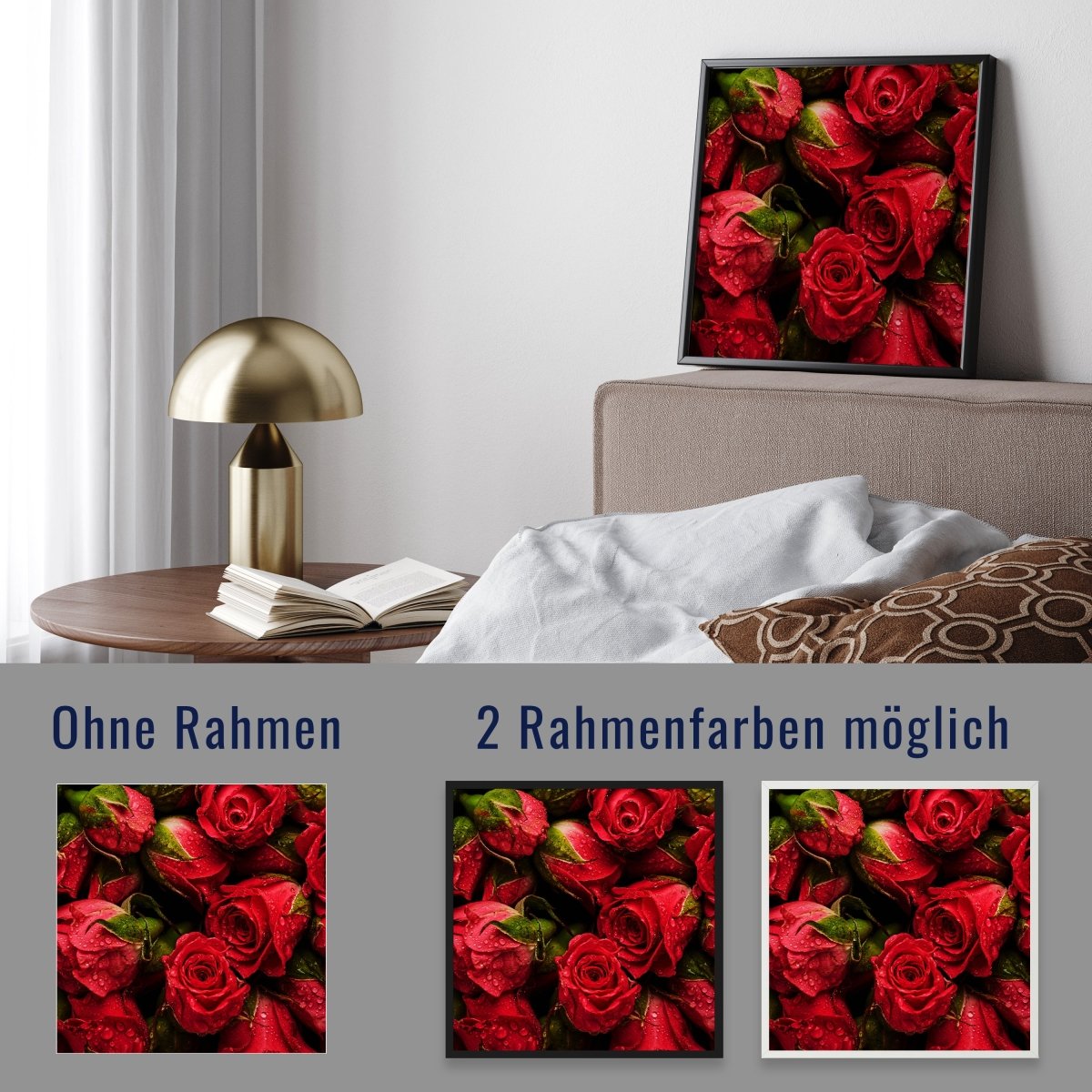 wandmotiv24 Poster, Poster - rote Rosen, Blumen - M0222 - Bild 4 wandmotiv24 Poster, Poster - rote Rosen, Blumen - M0222 - Bild 4