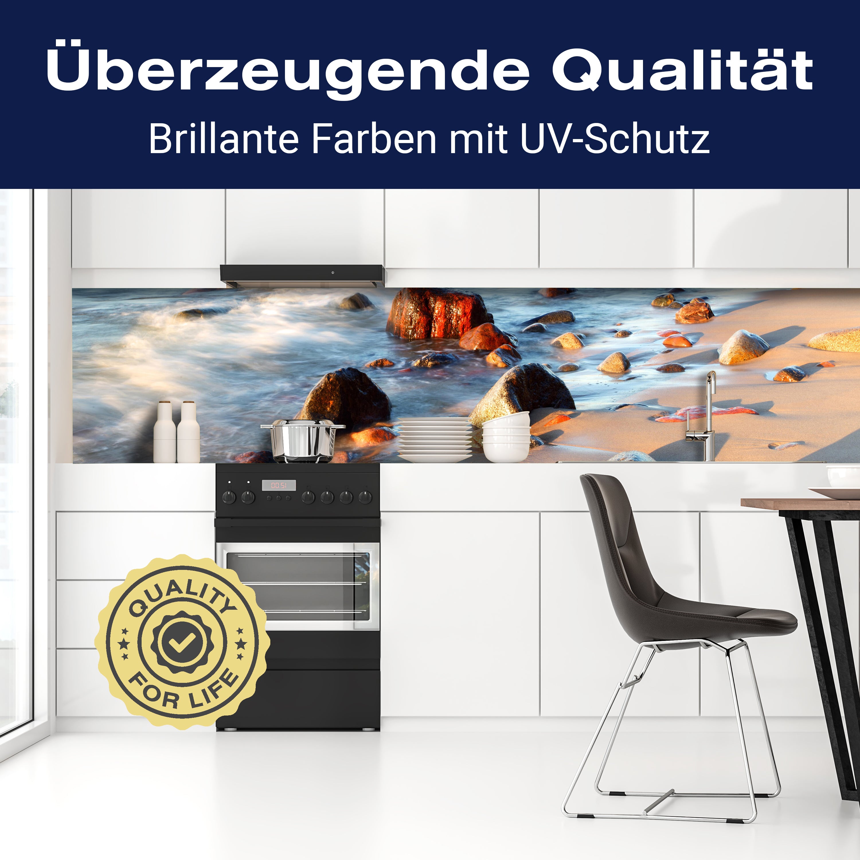 Küchenrückwand Steinstrand Natur M0223 entdecken - Bild 2 Küchenrückwand Steinstrand Natur M0223 entdecken - Bild 2