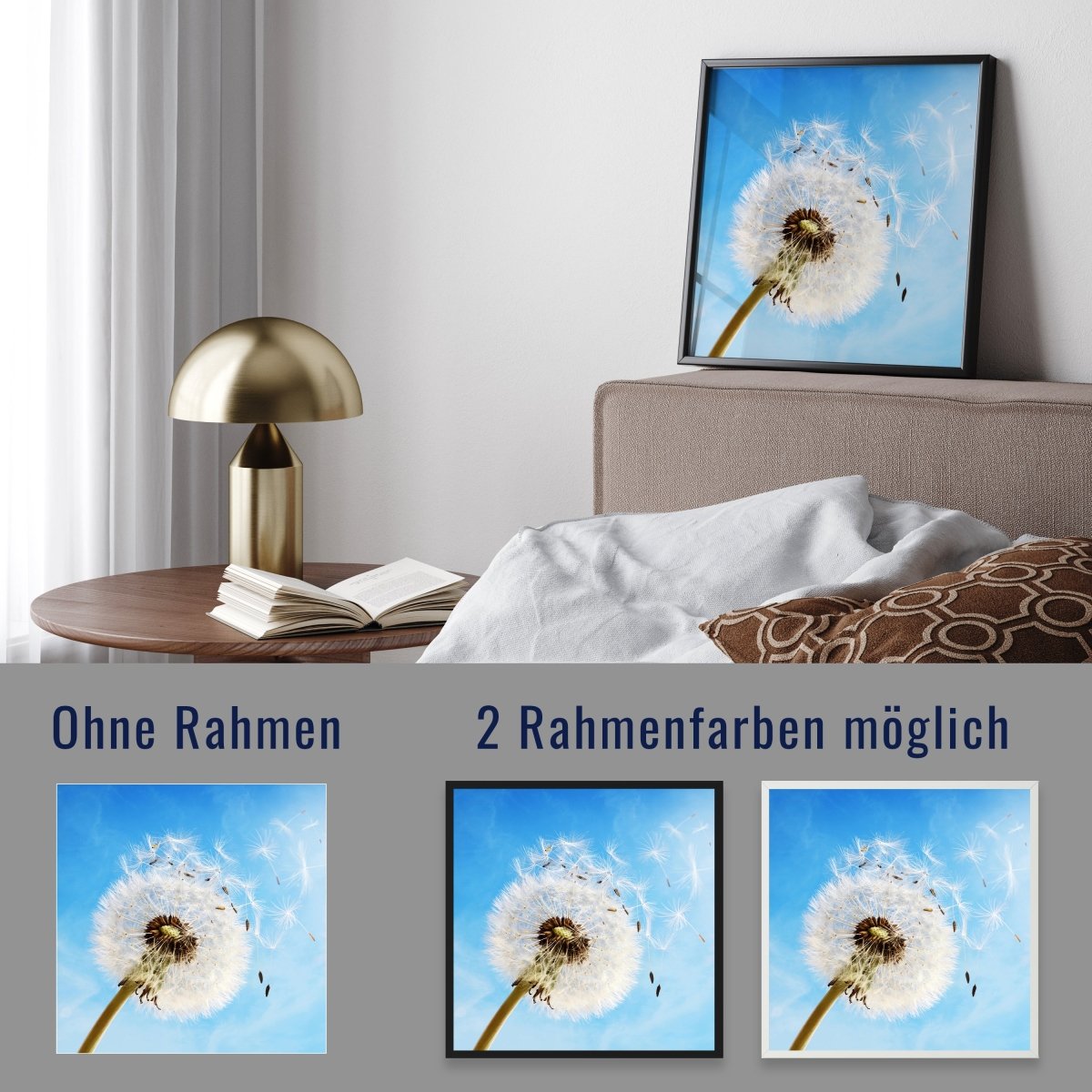 wandmotiv24 Poster, Poster - Blume, Löwenzahn, blau - M0223 - Bild 4 wandmotiv24 Poster, Poster - Blume, Löwenzahn, blau - M0223 - Bild 4