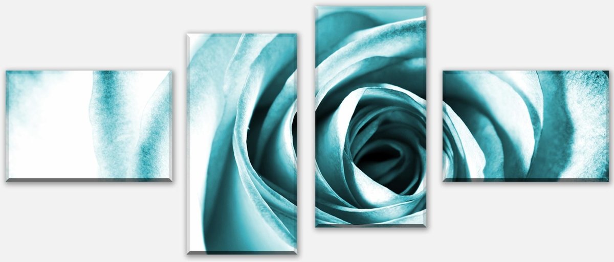 Leinwandbild Mehrteiler Blaue Rose Blüte M0227 Leinwandbild Mehrteiler Blaue Rose Blüte M0227