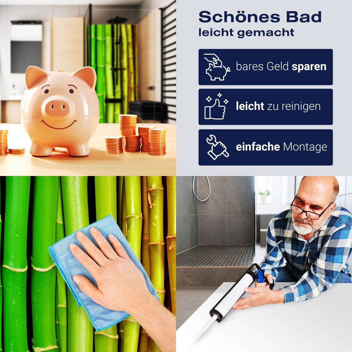 Duschwand bunter Bambus Asien M0229 entdecken - Bild 7 Duschwand bunter Bambus Asien M0229 entdecken - Bild 7