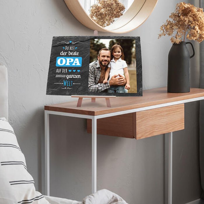 Schiefertafel Bester Opa M0230 - Bild 5 Schiefertafel Bester Opa M0230 - Bild 5