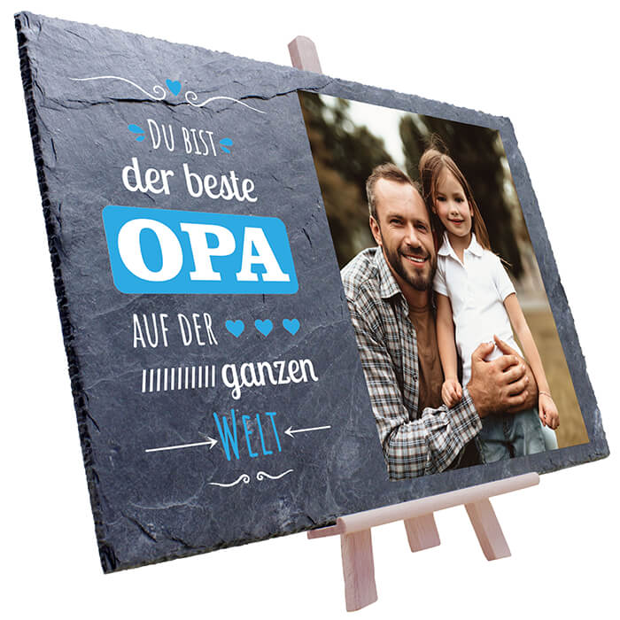 Schiefertafel Bester Opa M0230 - Bild 7 Schiefertafel Bester Opa M0230 - Bild 7
