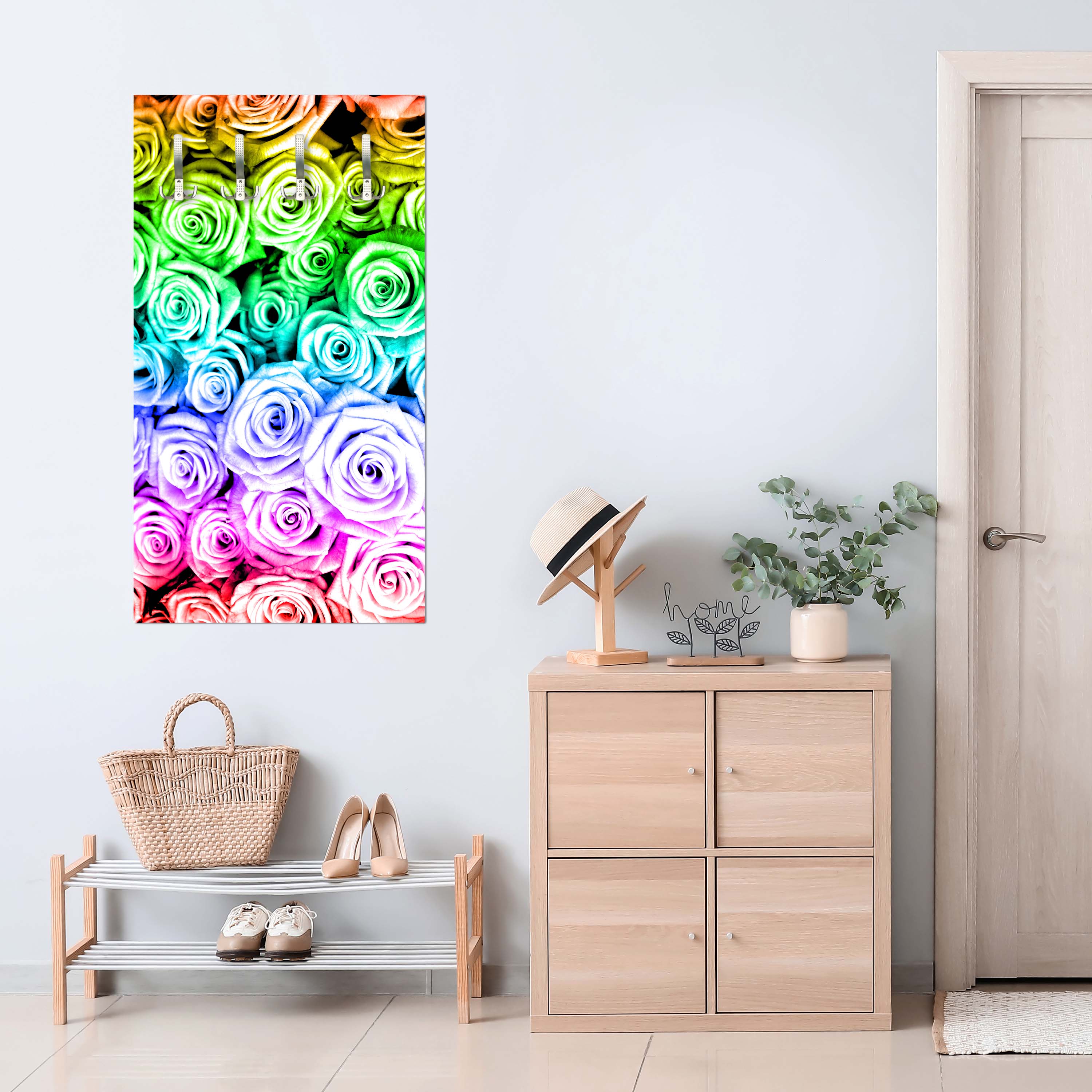 Garderobe Regenbogenrosenfeld Blüte M0231 entdecken - Bild 3 Garderobe Regenbogenrosenfeld Blüte M0231 entdecken - Bild 3